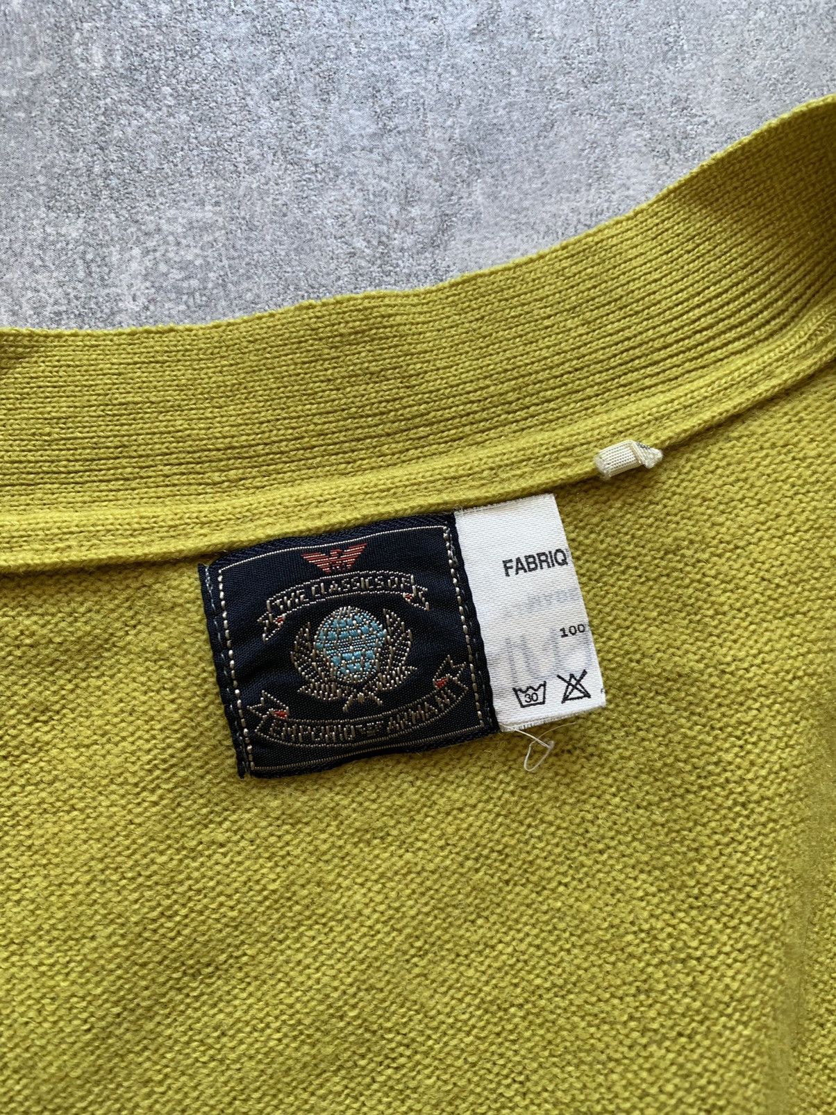 Emporio Armani × Vintage 80s rare emperio armani wool lime vest Size US XL / EU 56 / 4 - 7 Thumbnail
