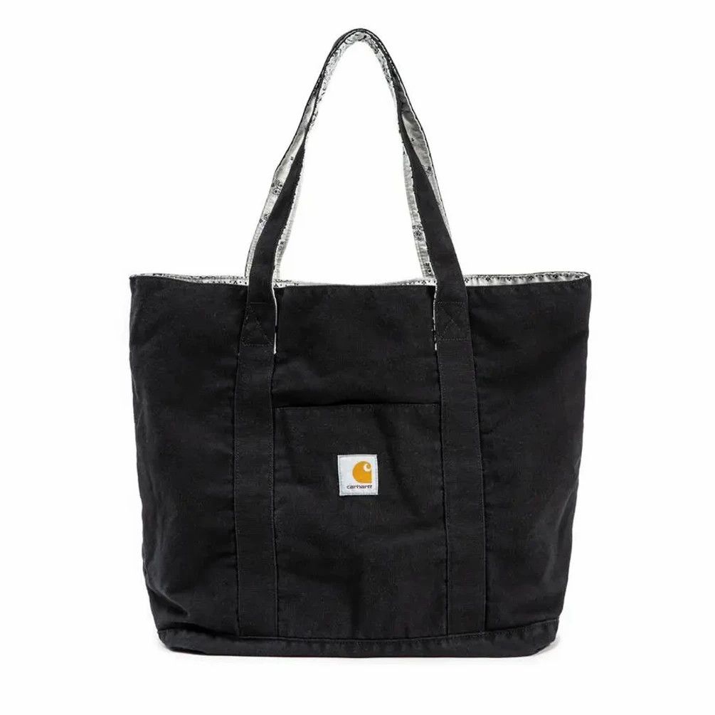 Carhartt cheapest Reversible Tote Bag Black Canvas White Bandana Purse New with Tags