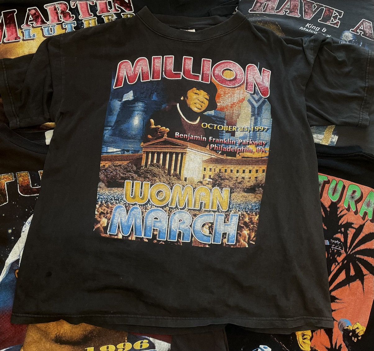 デッドストック Million man March 90s rap tシャツ（Vintage 90