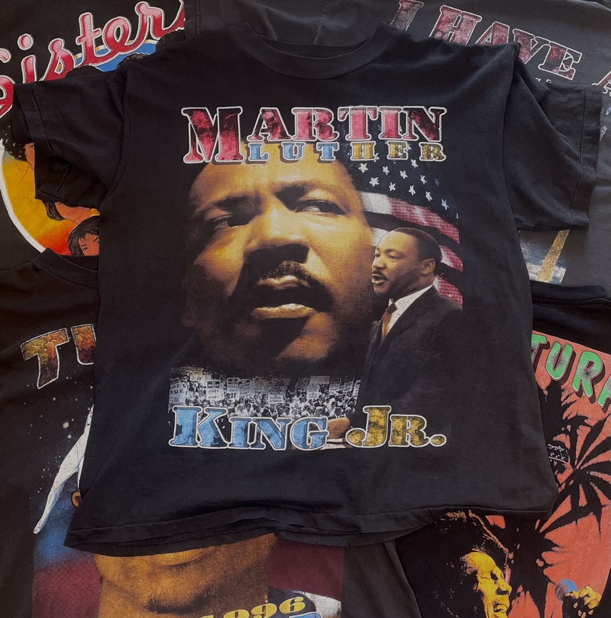 MLK Martin Luther King 90' Rap tee - Short Sleeve T Shirts
