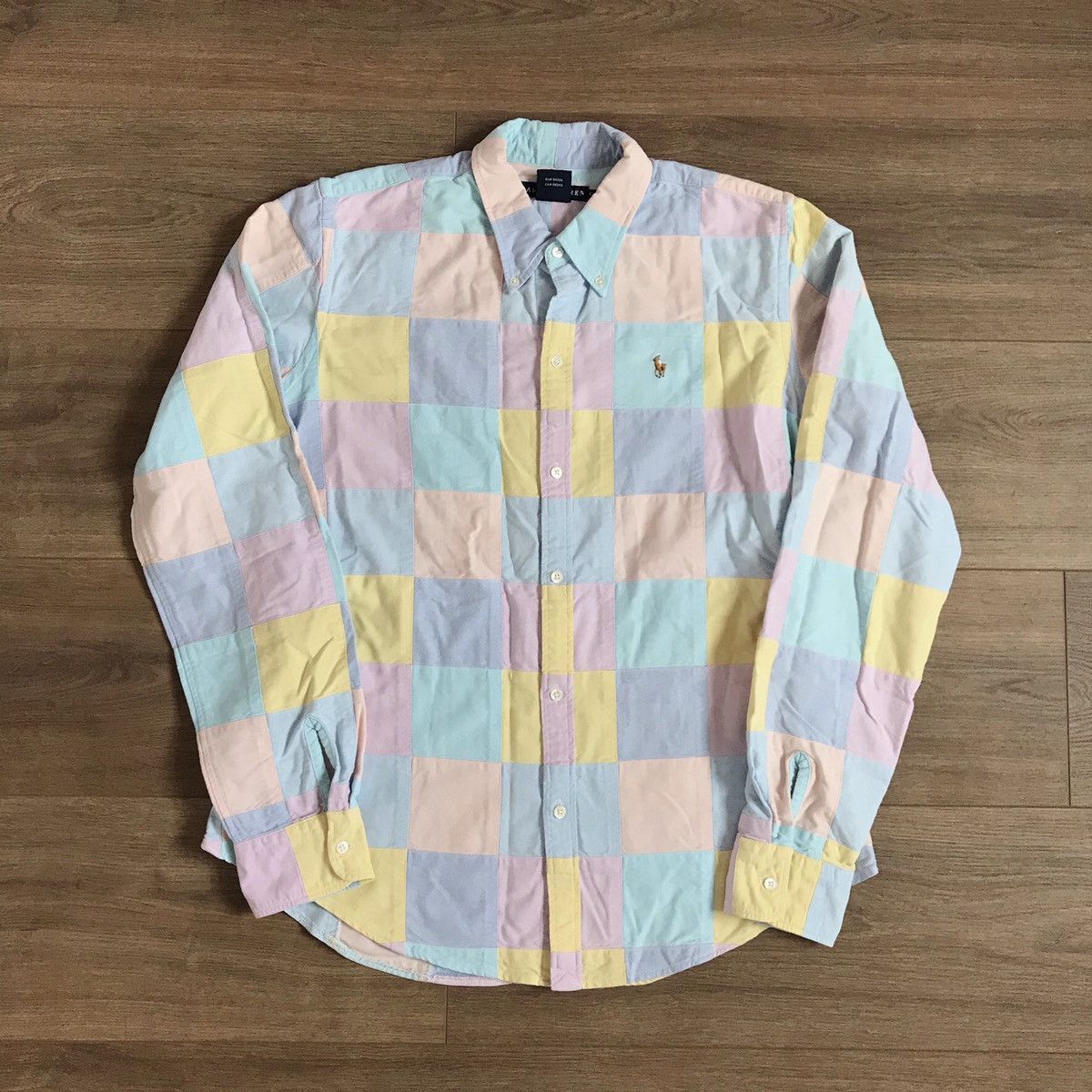 Ralph lauren pastel colour block shirt online