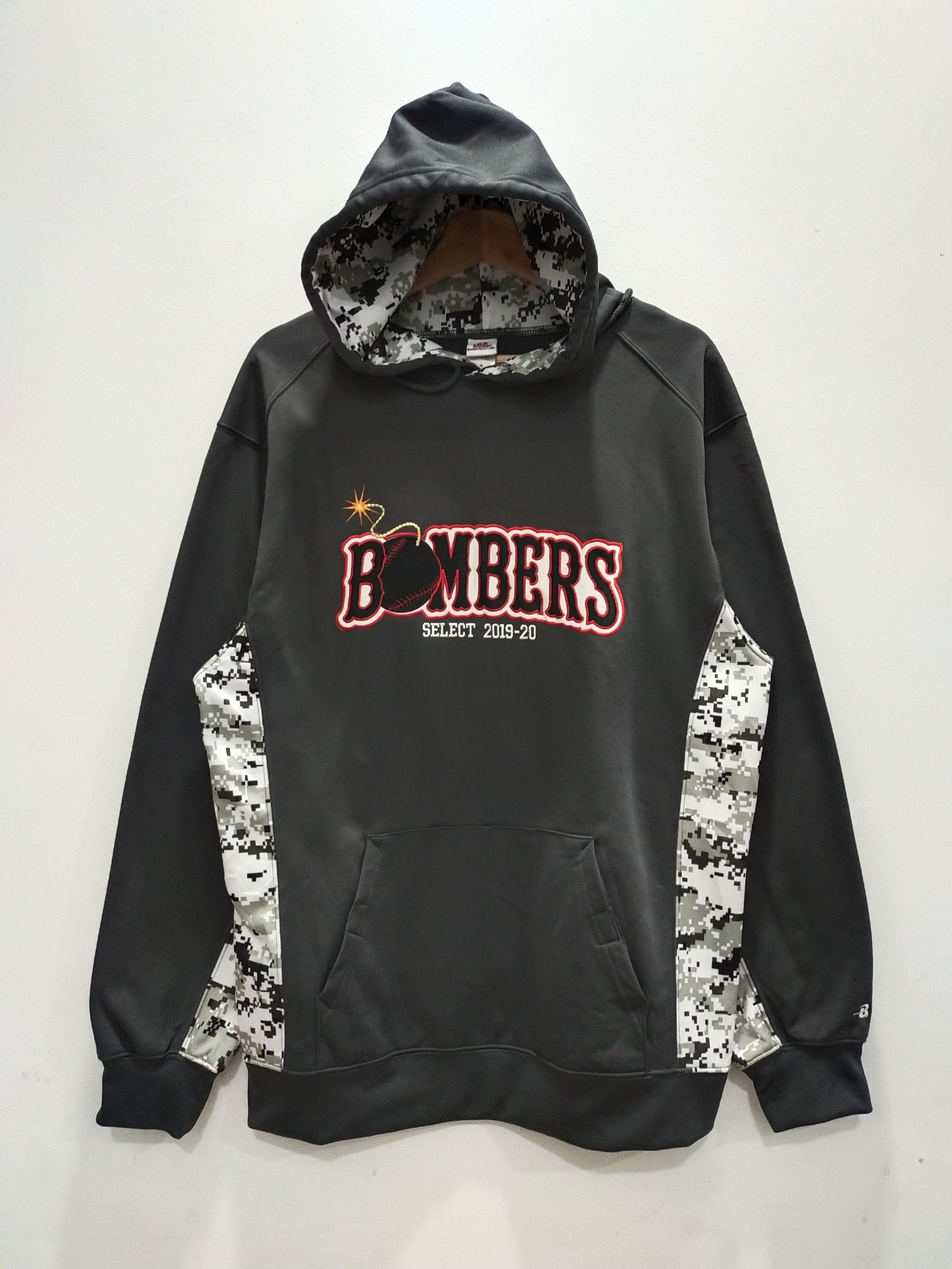 💥Badgers Baseball Hoodie BOMBERS Big Spellout