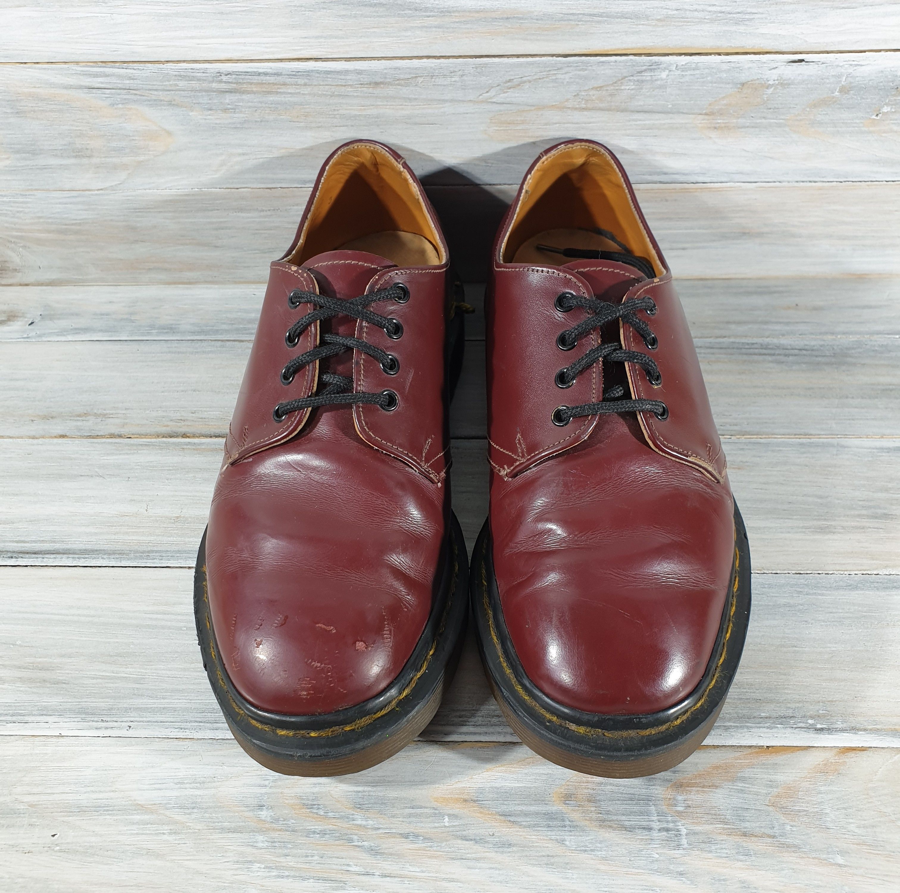 Dr. Martens × Vintage Vintage Dr. Martens 1461 Women Casual Cherry Made InEngland Size US 4 / IT 34 - 3 Thumbnail