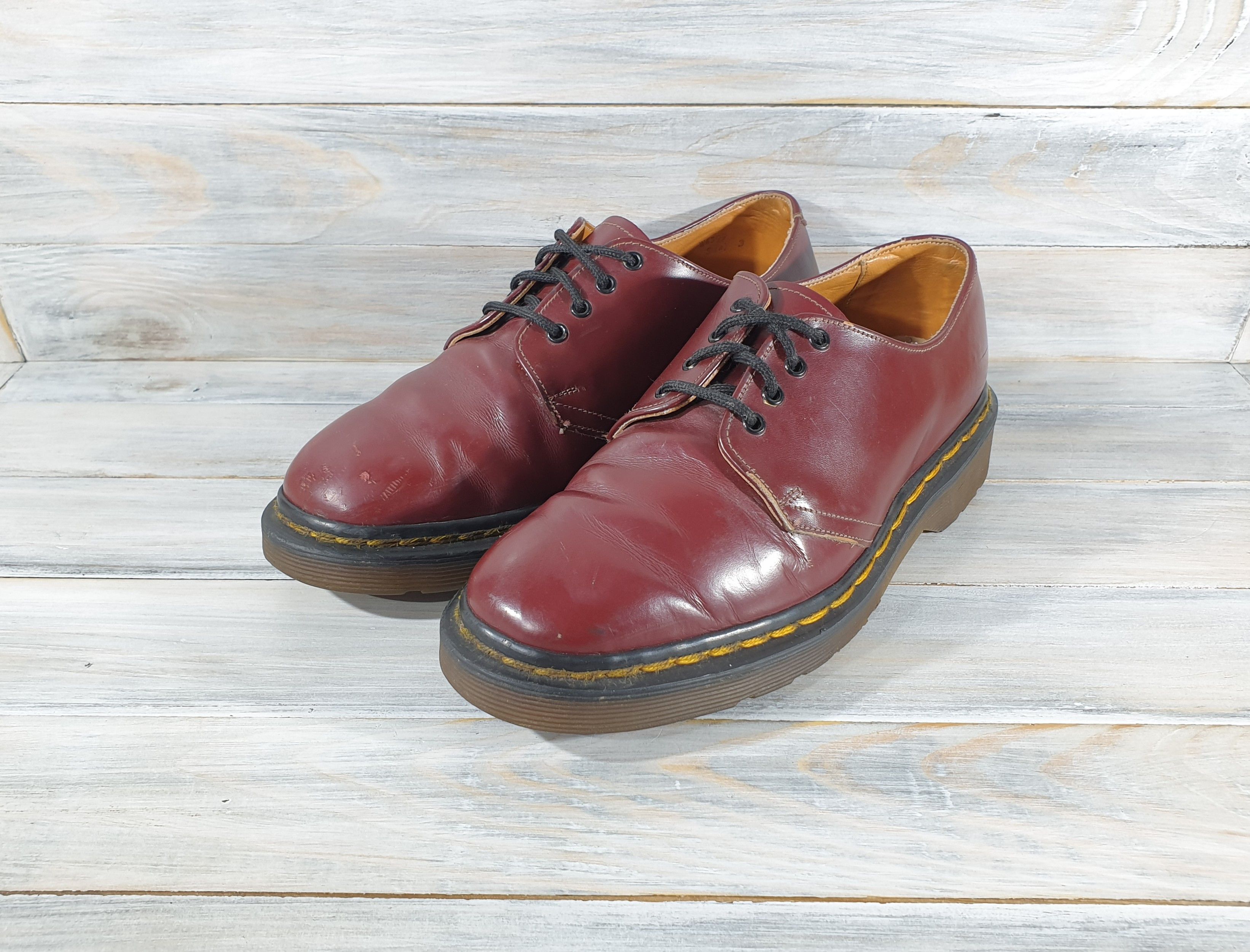 Dr. Martens × Vintage Vintage Dr. Martens 1461 Women Casual Cherry Made InEngland Size US 4 / IT 34 - 5 Thumbnail