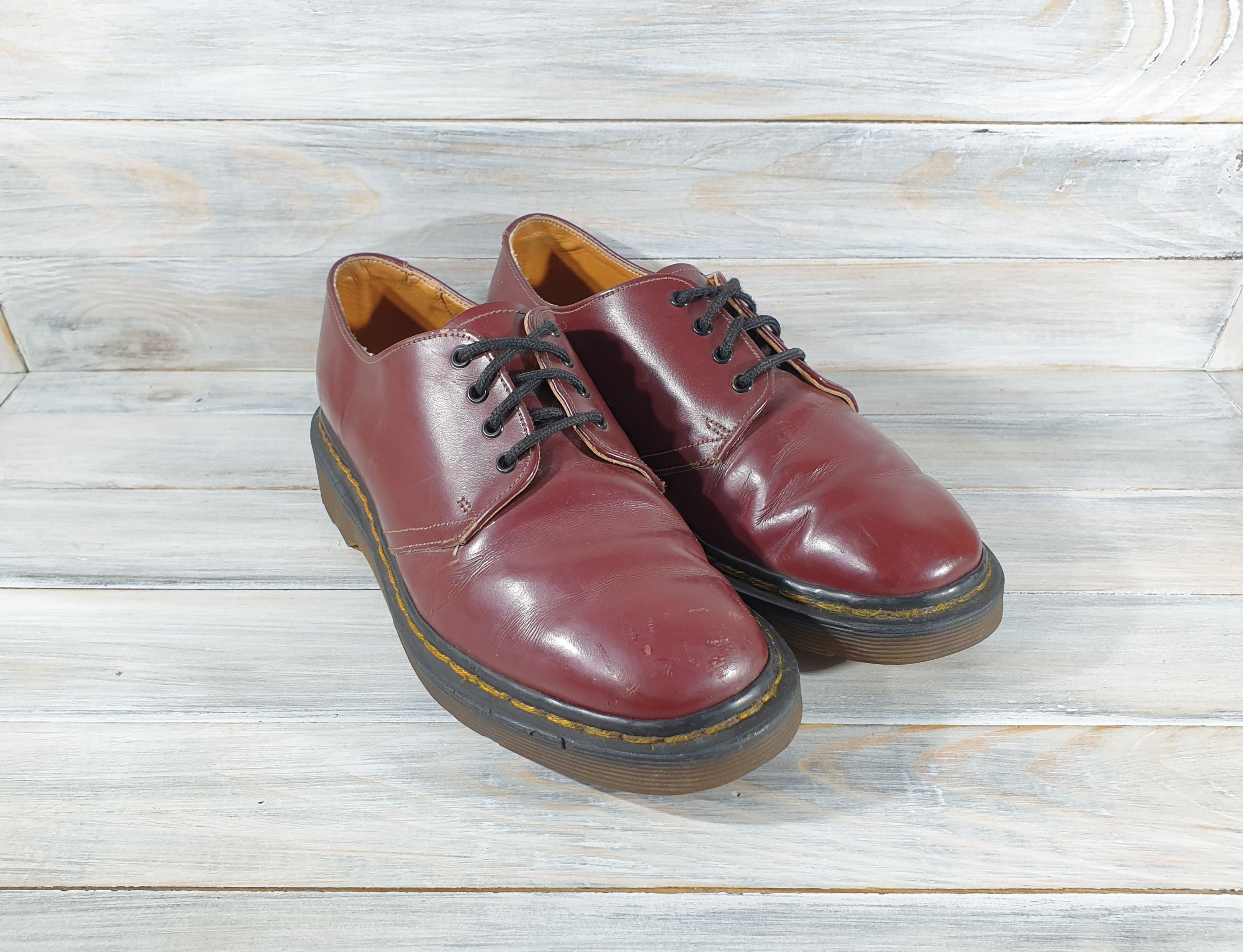 Dr. Martens × Vintage Vintage Dr. Martens 1461 Women Casual Cherry Made InEngland Size US 4 / IT 34 - 2 Thumbnail