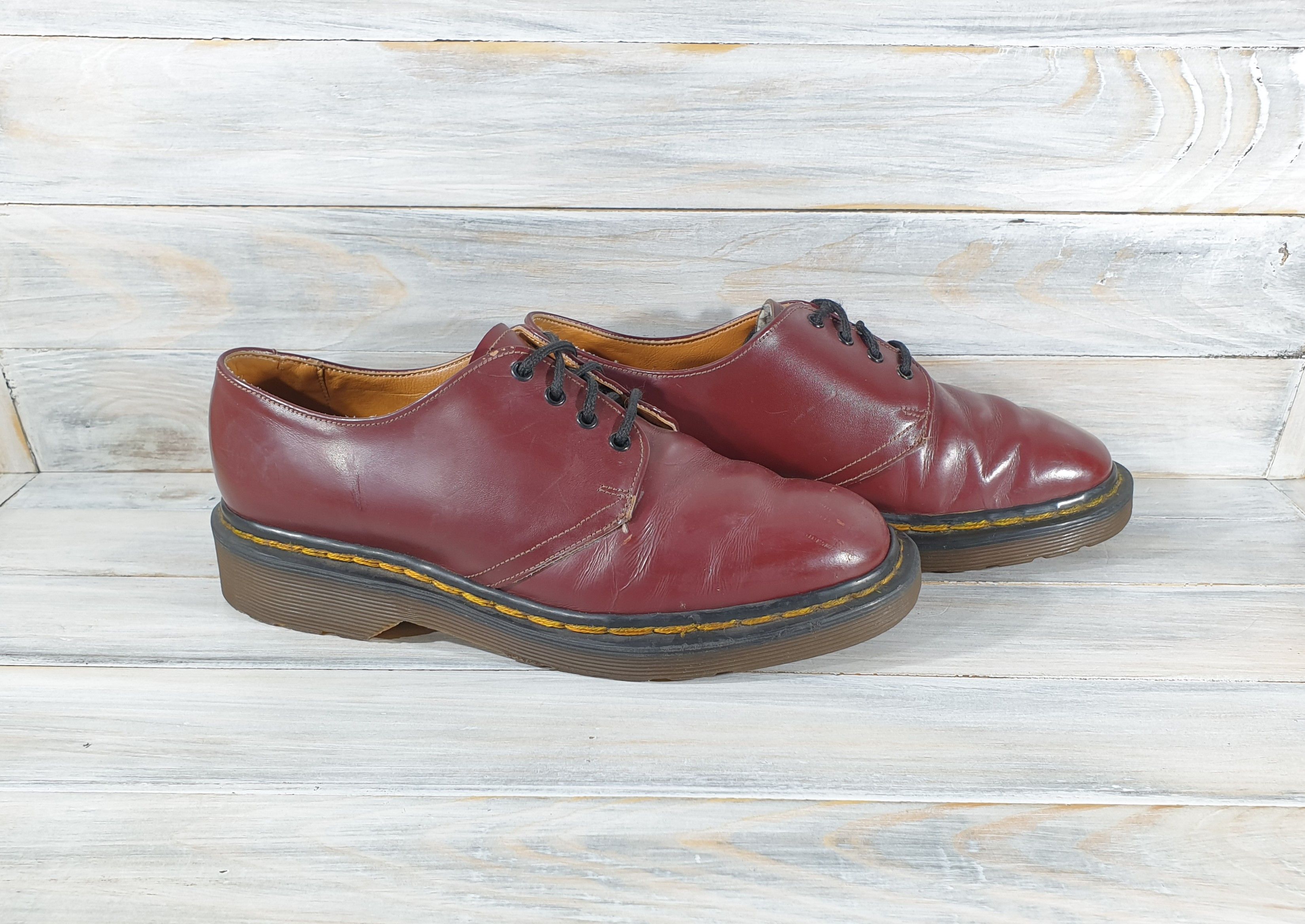 Dr. Martens × Vintage Vintage Dr. Martens 1461 Women Casual Cherry Made InEngland Size US 4 / IT 34 - 14 Thumbnail