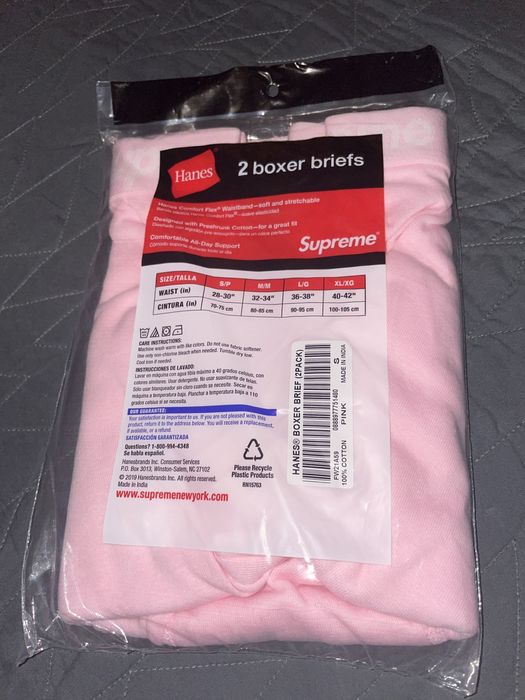 Supreme Hanes Boxer Briefs (2 Pack) Pink