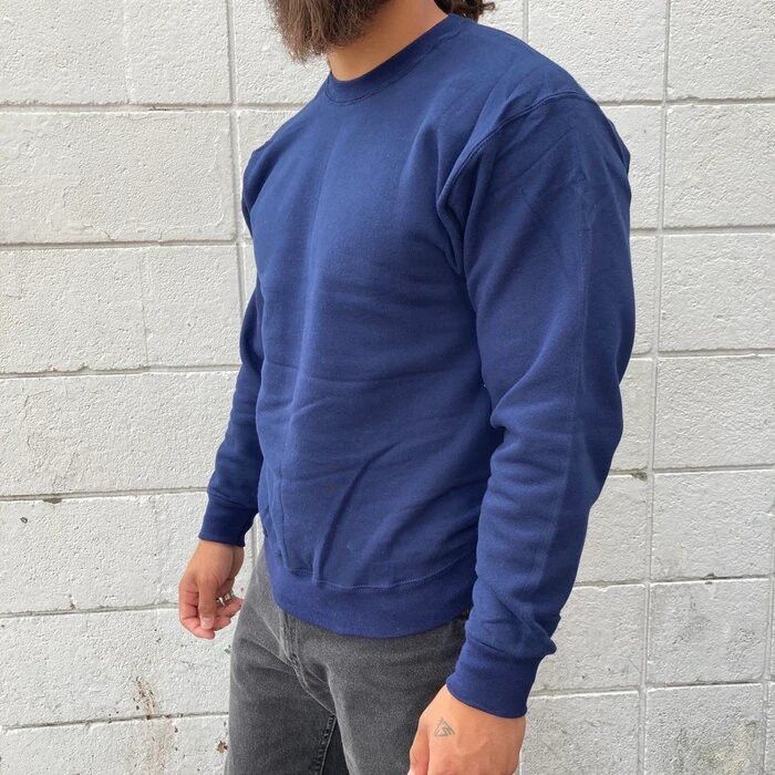 Vintage Pro Player Blank Navy Crewneck Sweater