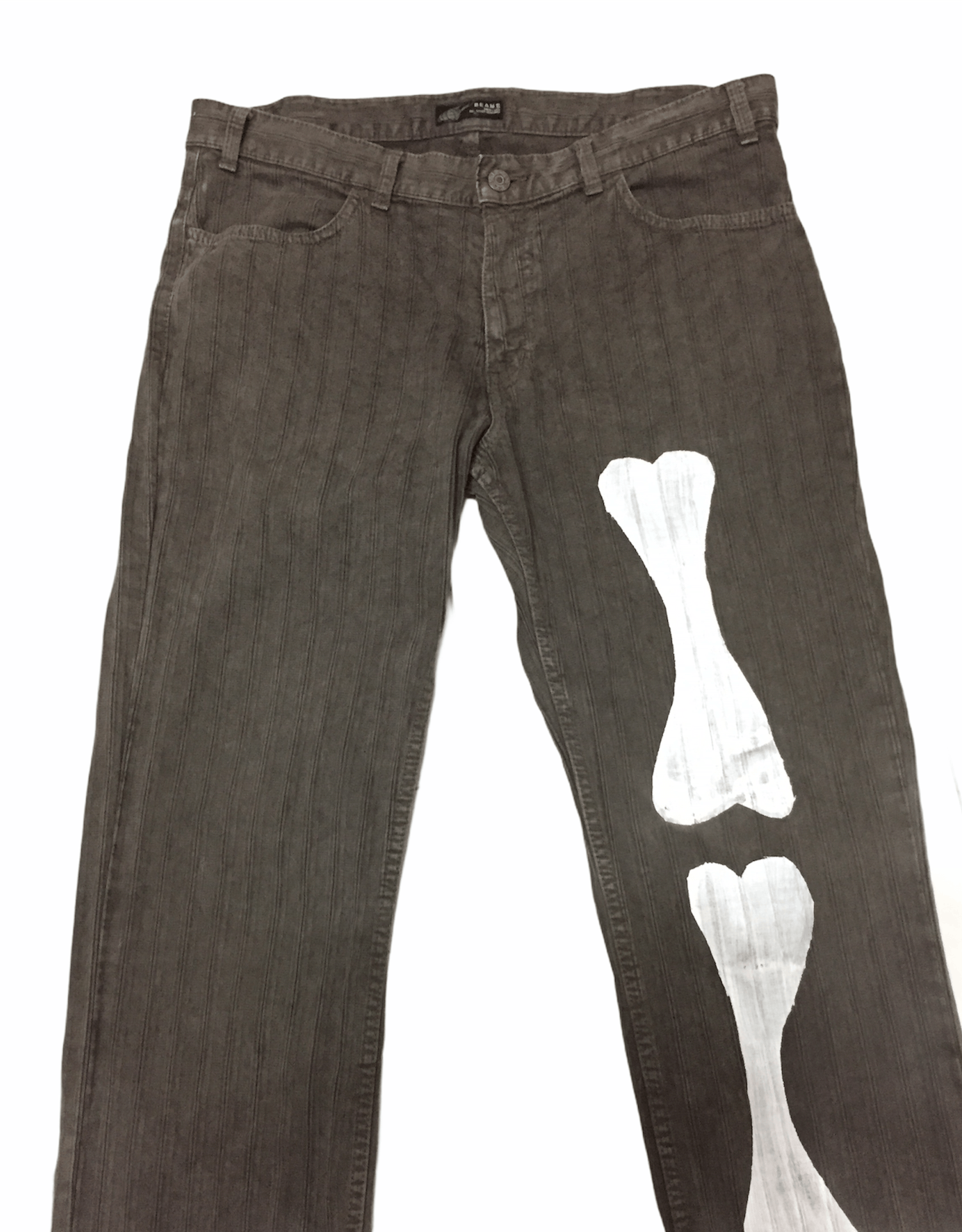 Beams Plus Vtg BEAMS Wabash stripe skeleton pants Size US 34 / EU 50 - 2 Thumbnail