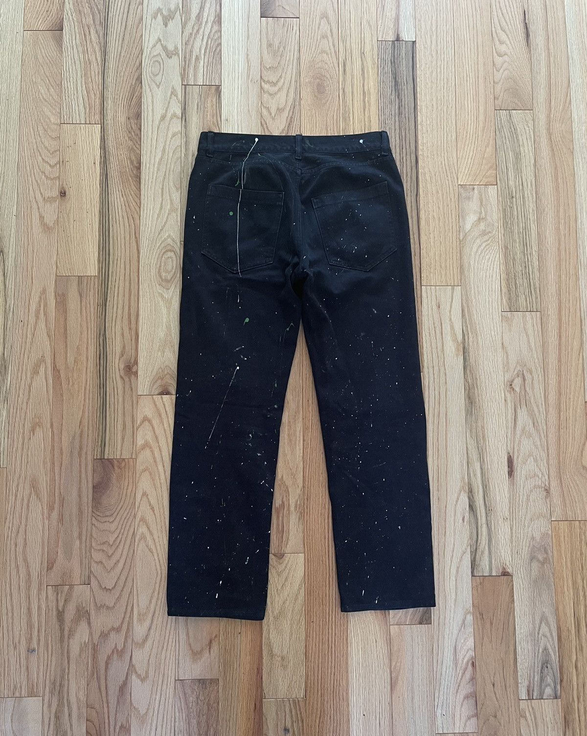 Raf Simons Raf by Raf Simons Paint Splattered Black Denim Size US 31 - 5 Thumbnail