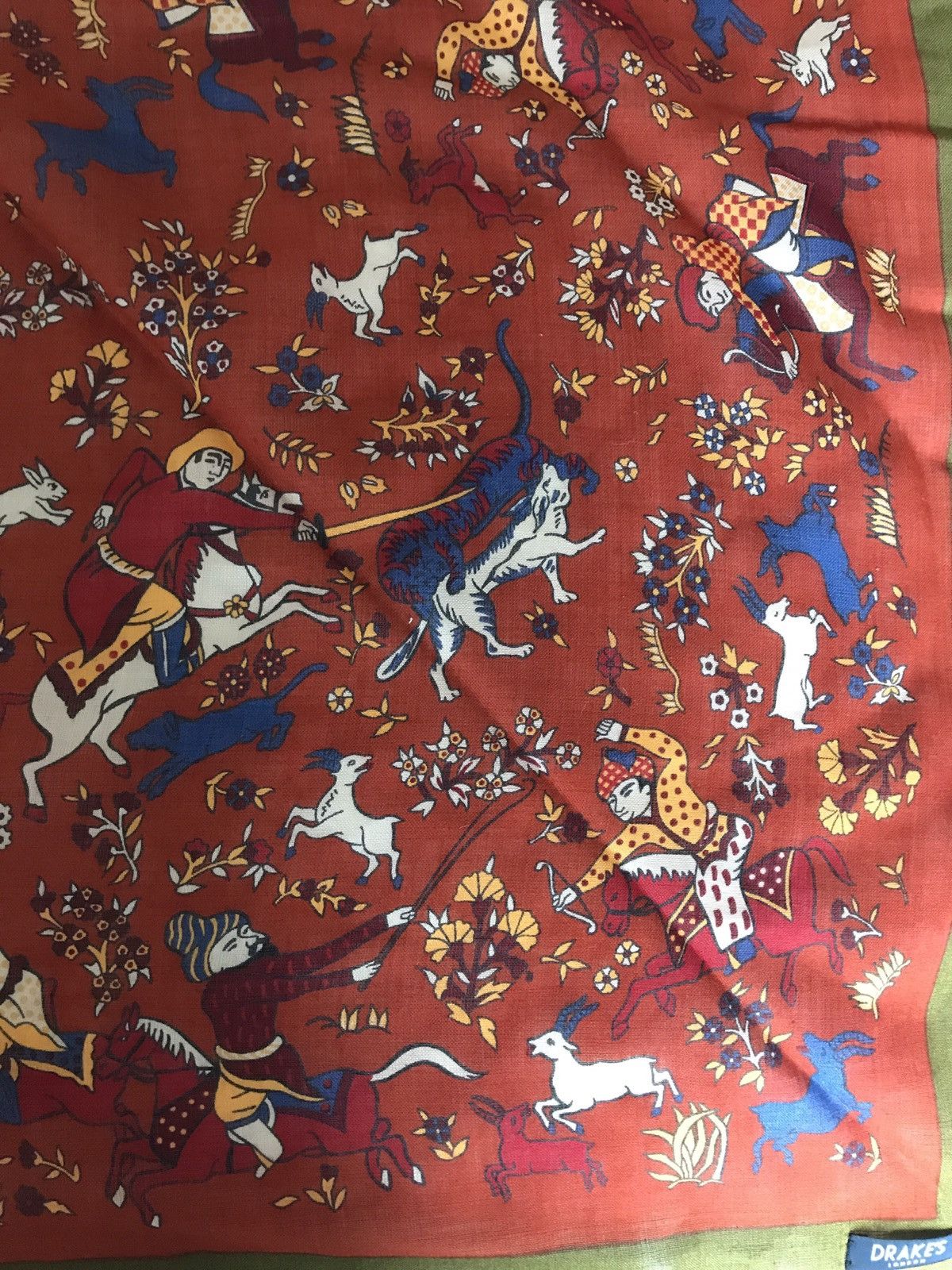 Drakes Patterned scarf
