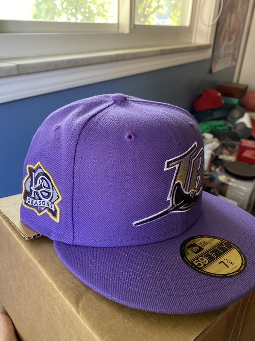 New Era, Accessories, New Era 59fifty Tampa Bay Devil Rays Wool Fitted Hat  Size 7 58 Lavender Uv