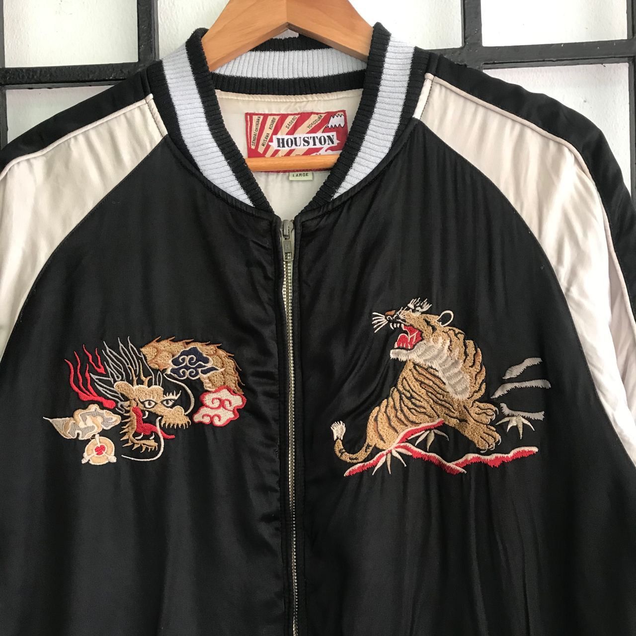 Japanese Brand × Vintage 🔥🇯🇵 Vintage HOUSTAN JAPAN Sukajan Jacket Size US L / EU 52-54 / 3 - 4 Thumbnail