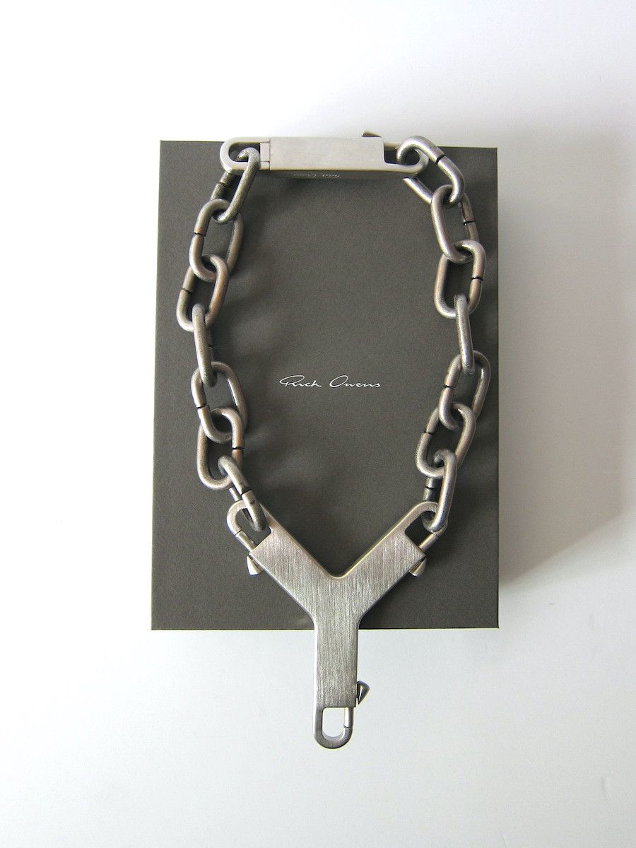 Rick Owens CERBERUS/HYDRA CHOKER NECKLACE SILVER | Grailed