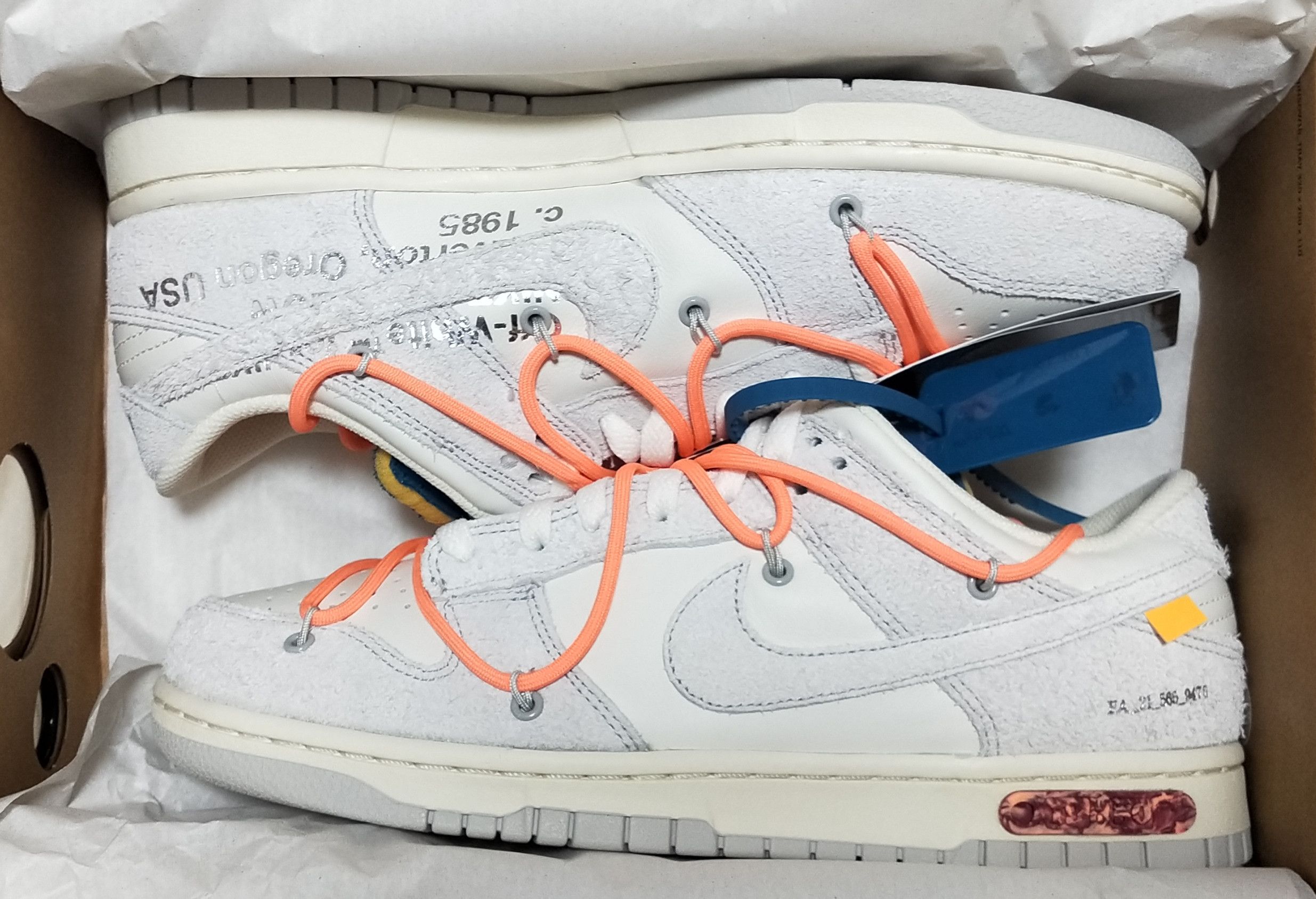 Off-White nike dunk low lot19靴