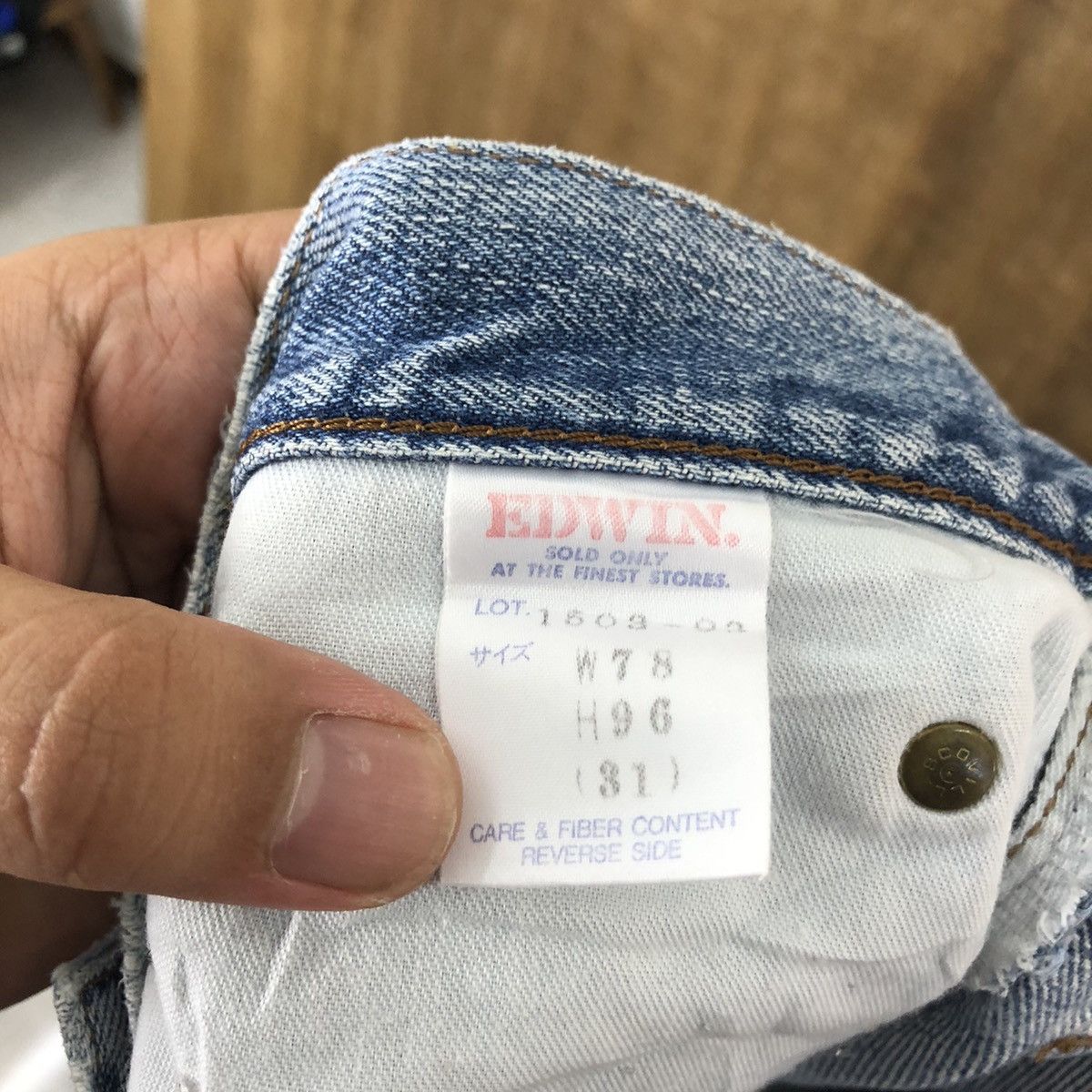 Edwin VINTAGE EDWIN ORANGE TAG FADED JEANS DENIM PANTS # 007 Size US 29 - 13 Thumbnail