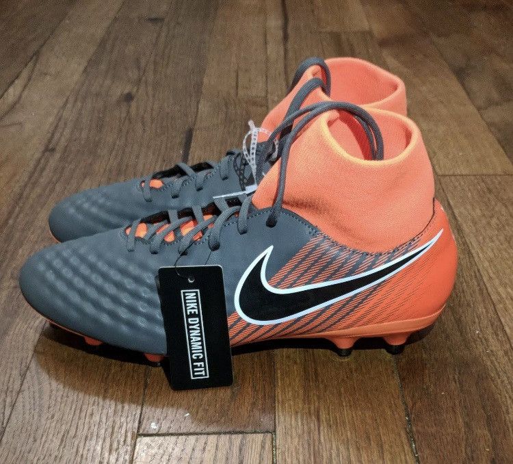 Nike Men's Magista Obra II Academy DF FG Grey Orange Sz