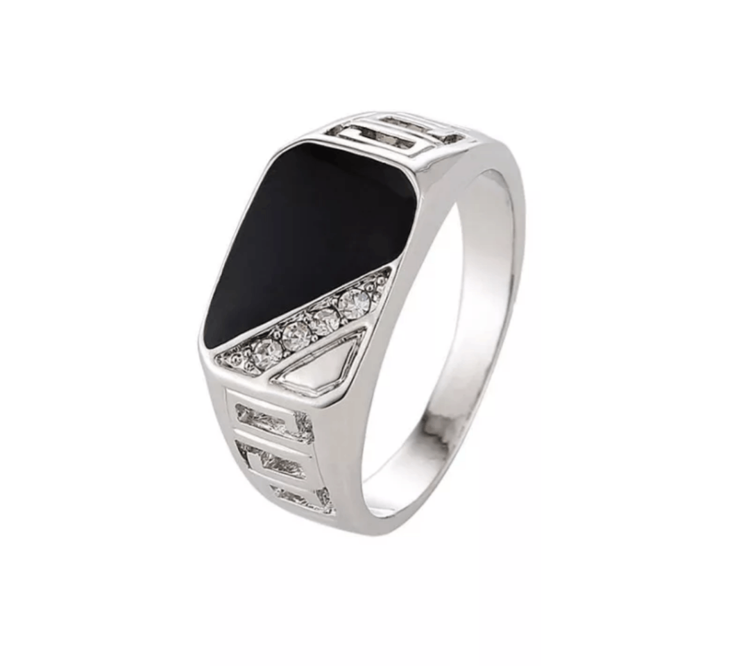 Other Black Enamel Ring Size ONE SIZE - 1 Thumbnail