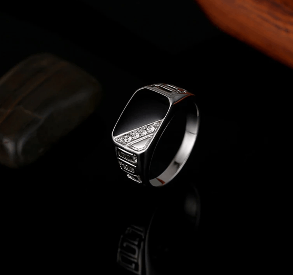 Other Black Enamel Ring Size ONE SIZE - 6 Thumbnail