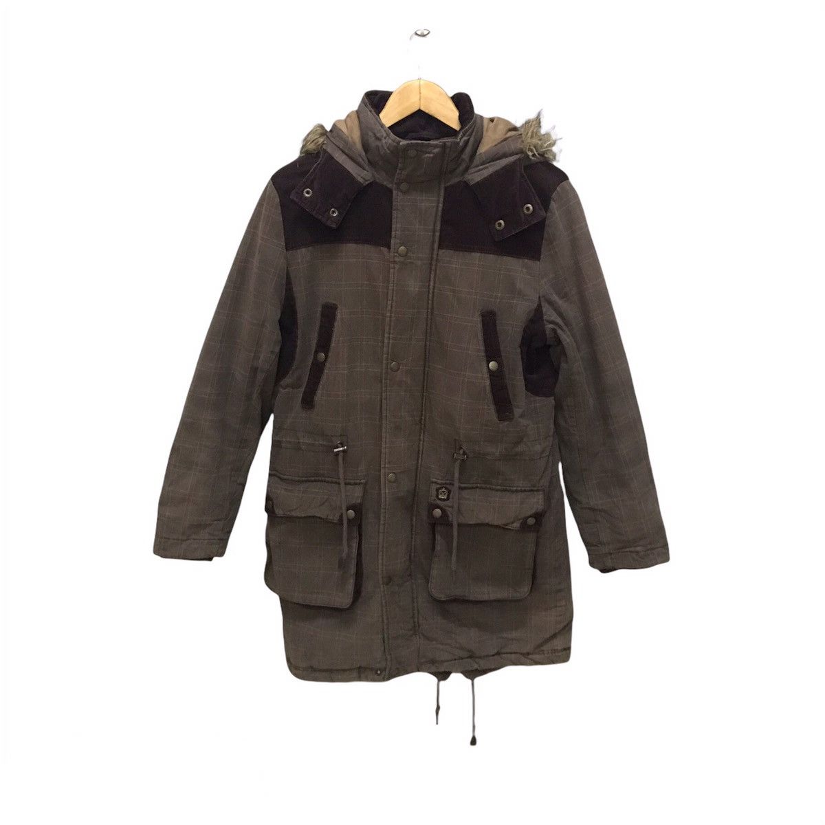 Merc London parka zipper and snap button jacket
