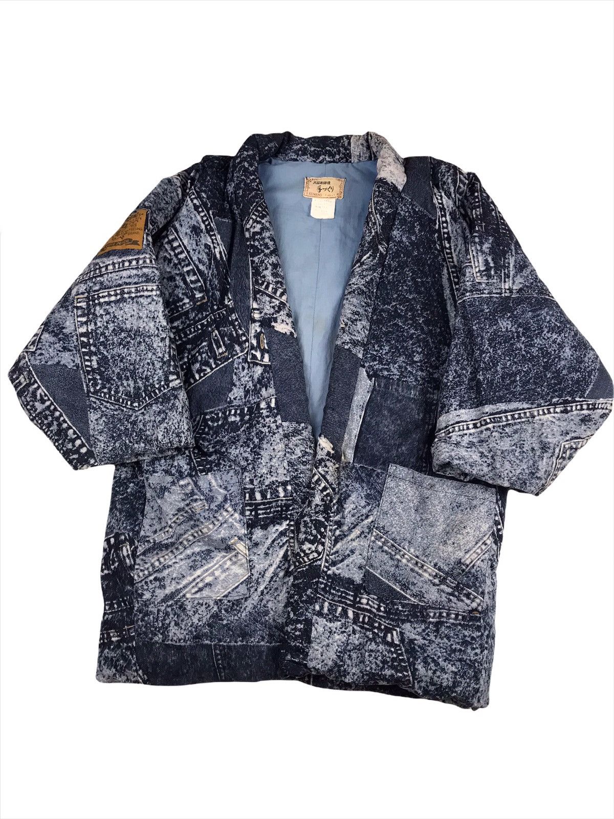 Japan kuwano hanten kimono denim design print