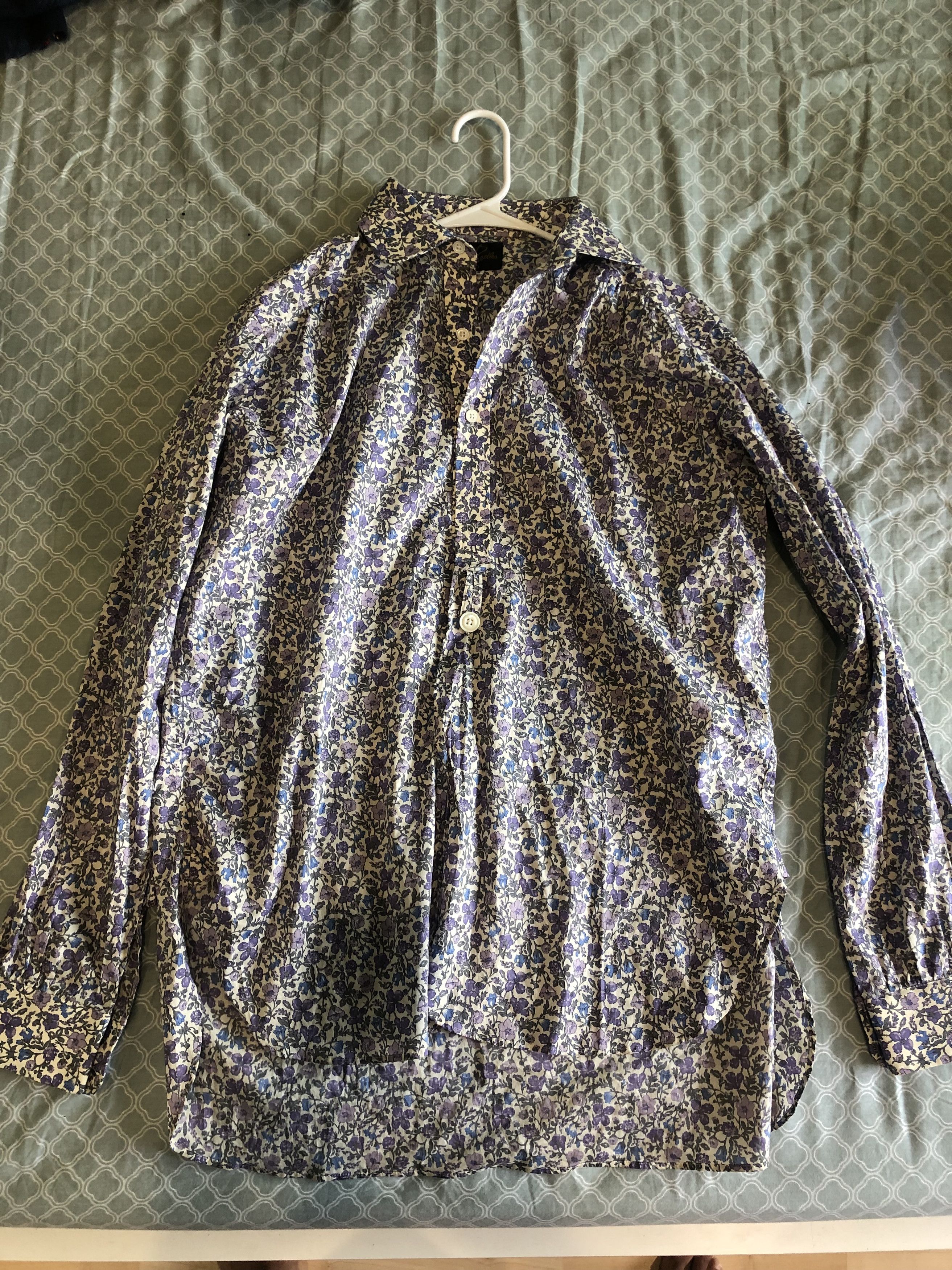 Needles × Nepenthes Round Collar EDW Gather Shirt in Lavender (SS19) Size US S / EU 44-46 / 1 - 7 Thumbnail