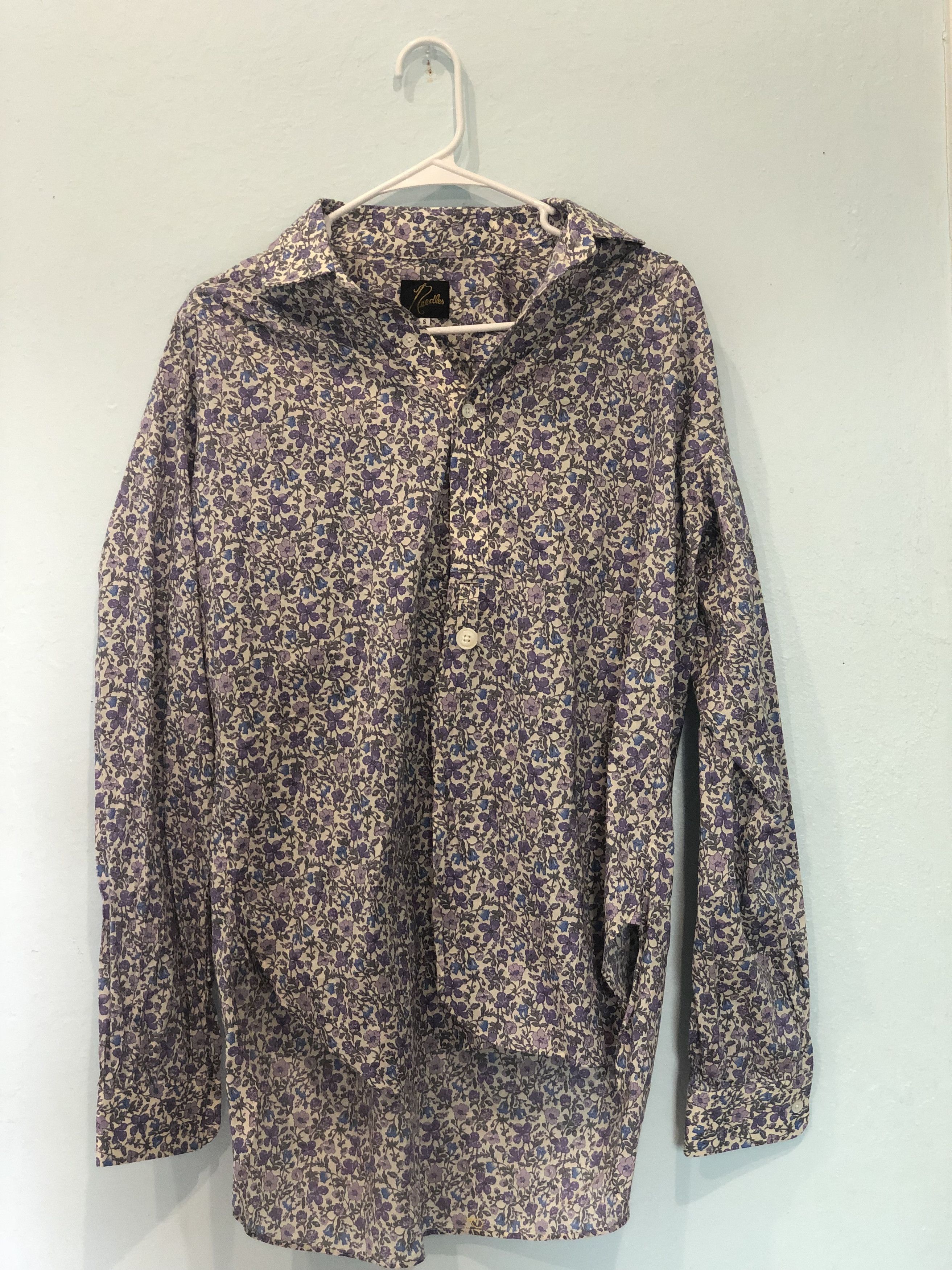 Needles × Nepenthes Round Collar EDW Gather Shirt in Lavender (SS19) Size US S / EU 44-46 / 1 - 5 Thumbnail