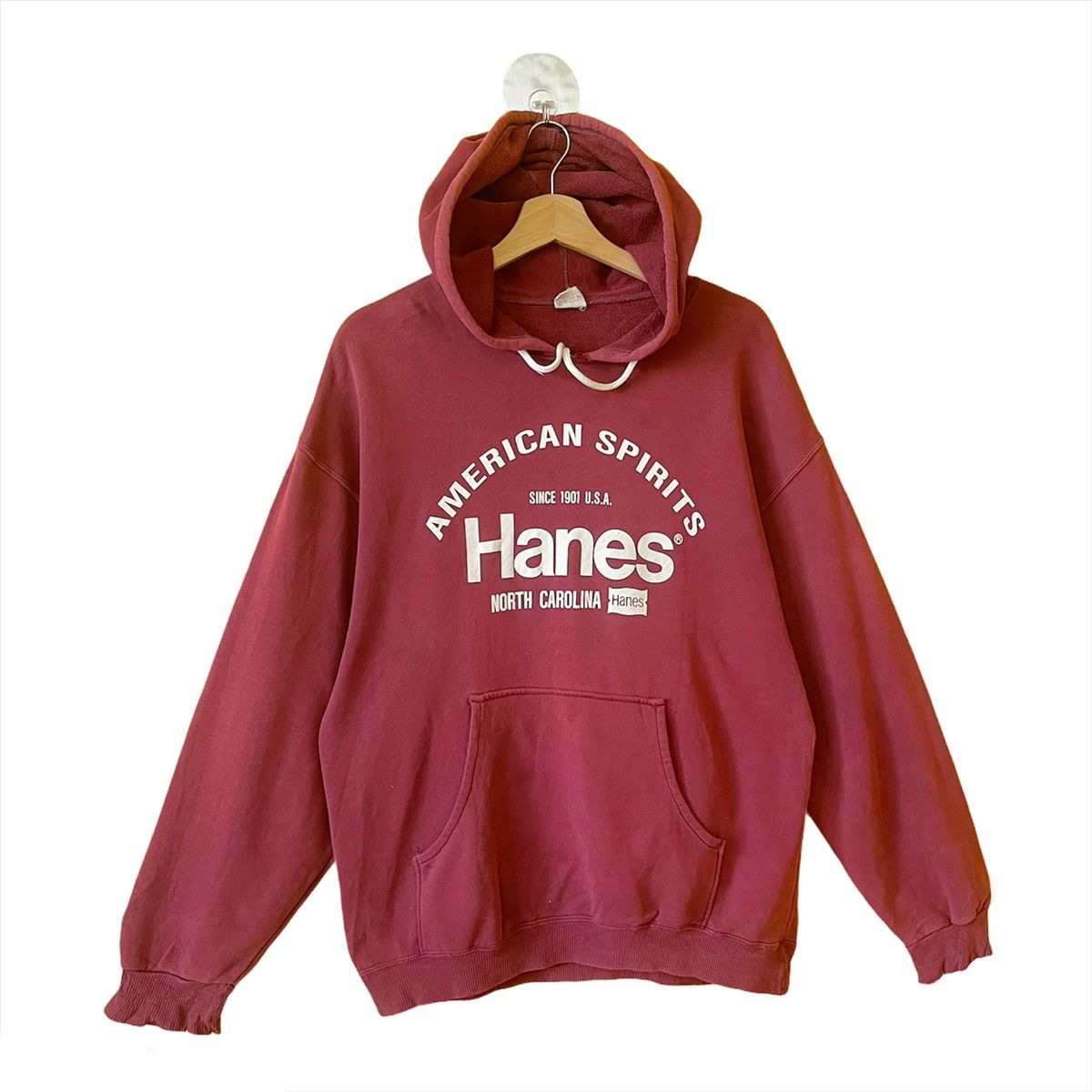 Hanes Vintage 90’s Hanes Big Logo Crewneck Hoodies Size M Size US M / EU 48-50 / 2 - 2 Thumbnail