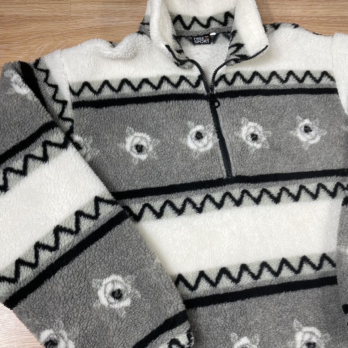 Vintage Rare Vintage Ski Half Zip Riri Fleece Sweater Roses Pattern Size US L / EU 52-54 / 3 - 5 Thumbnail