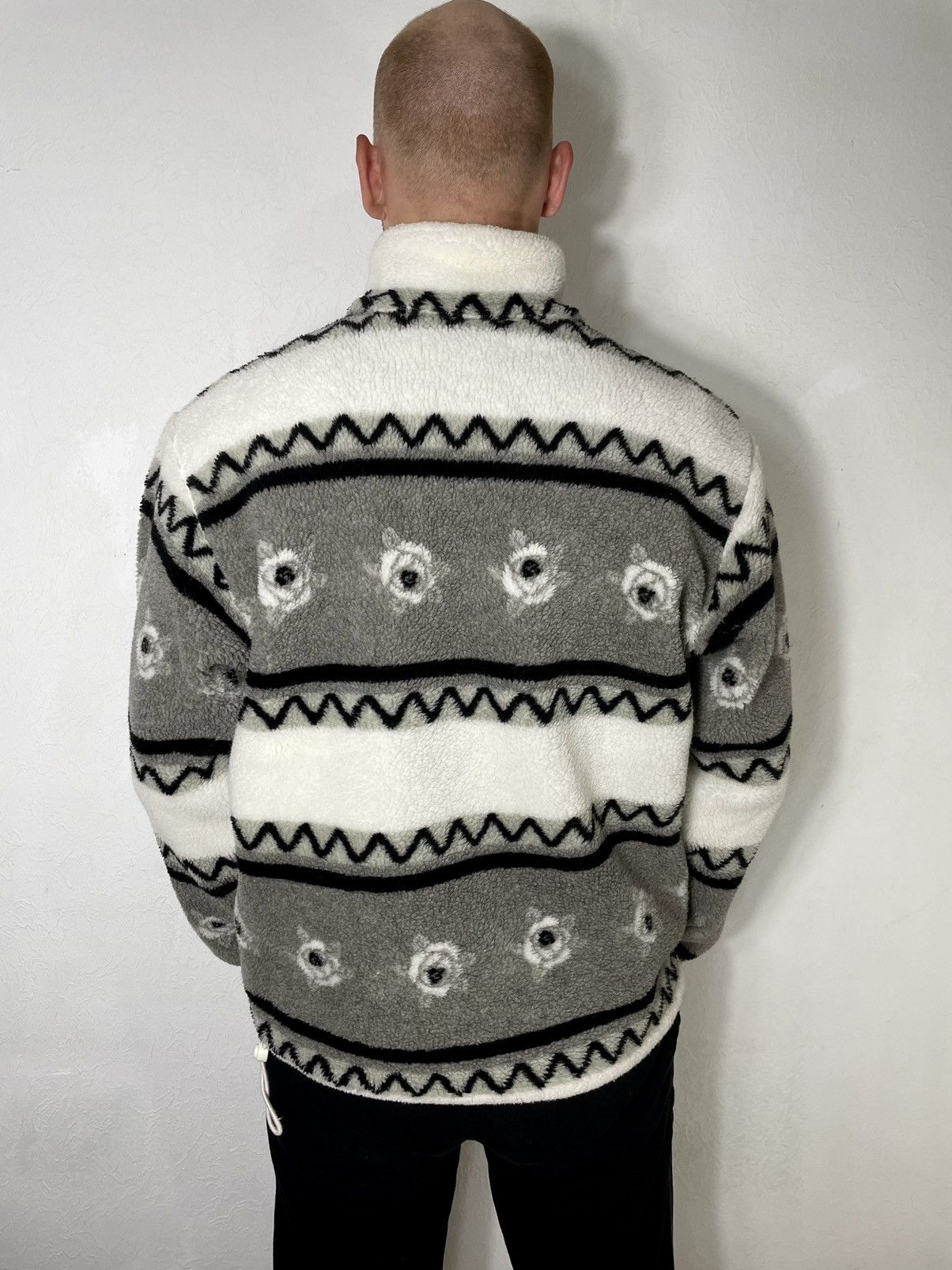 Vintage Rare Vintage Ski Half Zip Riri Fleece Sweater Roses Pattern Size US L / EU 52-54 / 3 - 4 Thumbnail