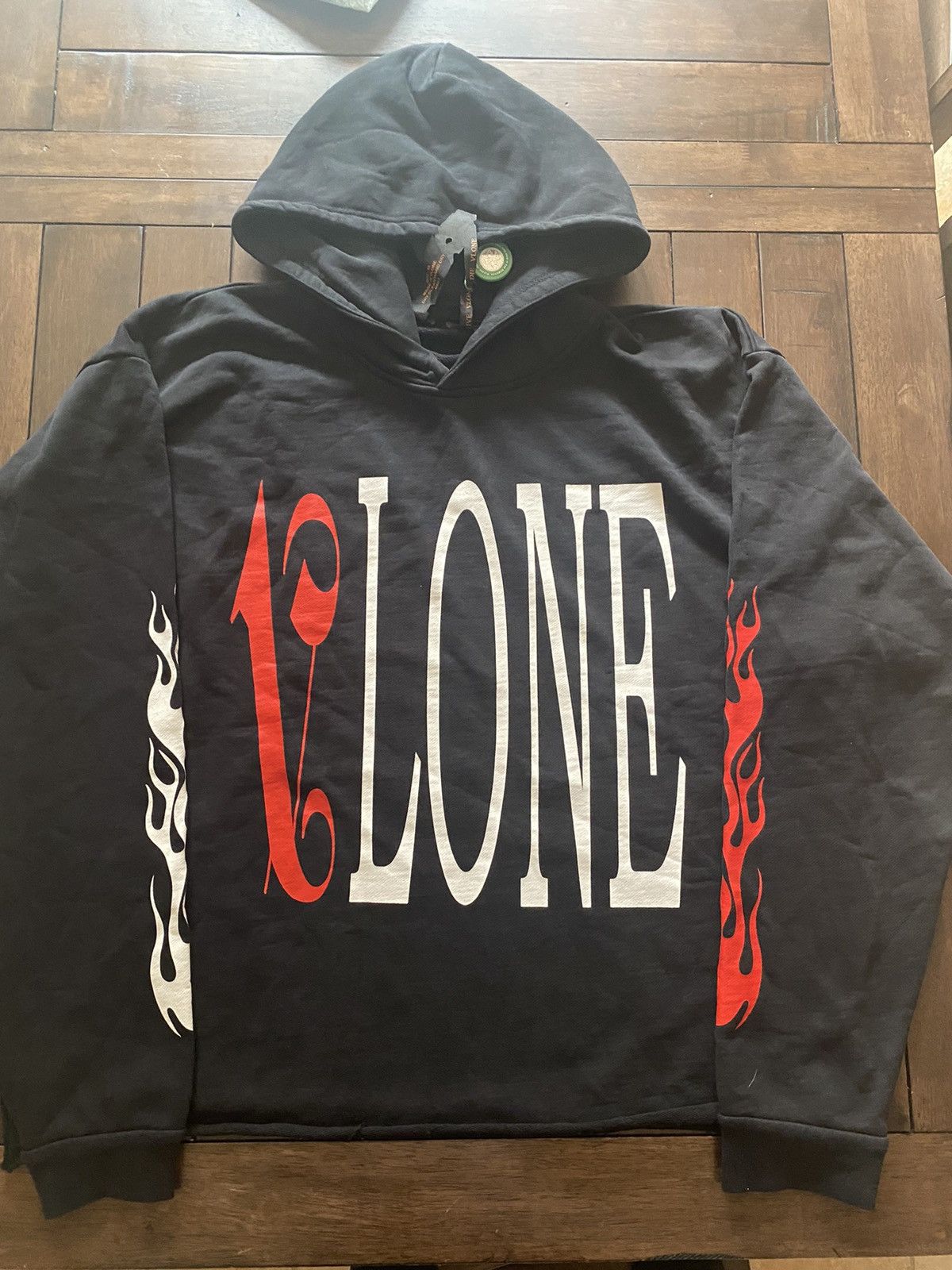 Palm angels x vlone staple flame hoodie sale