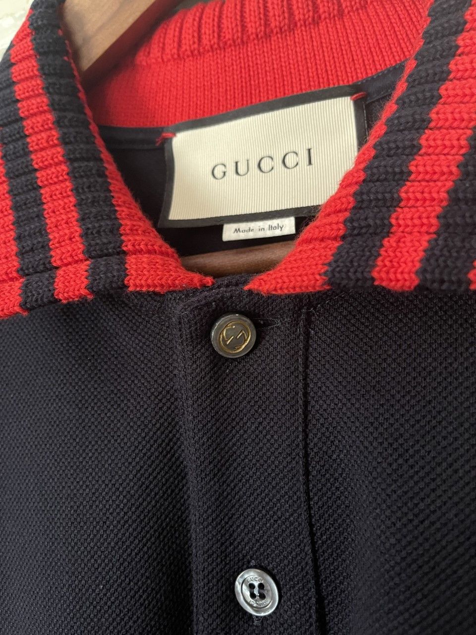Gucci 100% Authentic Gucci S/S Knitted Collar Pique Polo Shirt Size US XL / EU 56 / 4 - 2 Thumbnail