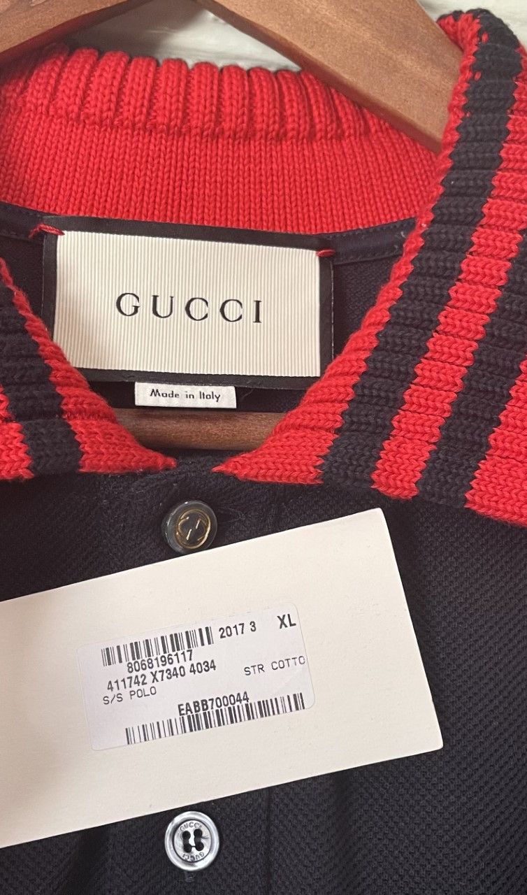 Gucci 100% Authentic Gucci S/S Knitted Collar Pique Polo Shirt Size US XL / EU 56 / 4 - 3 Thumbnail