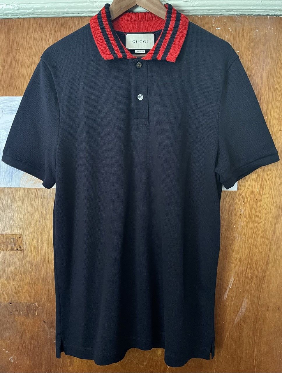 Gucci 100% Authentic Gucci S/S Knitted Collar Pique Polo Shirt Size US XL / EU 56 / 4 - 1 Thumbnail