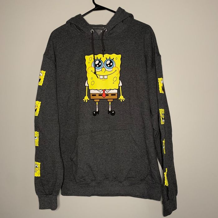 Nickelodeon Nickelodeon Spongebob Squarepants Grey Graphic Hoodie | Grailed