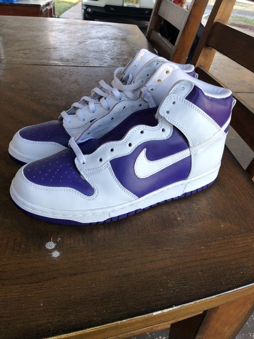 Nike Dunk High Le Varsity Purple | White 1999 | Grailed