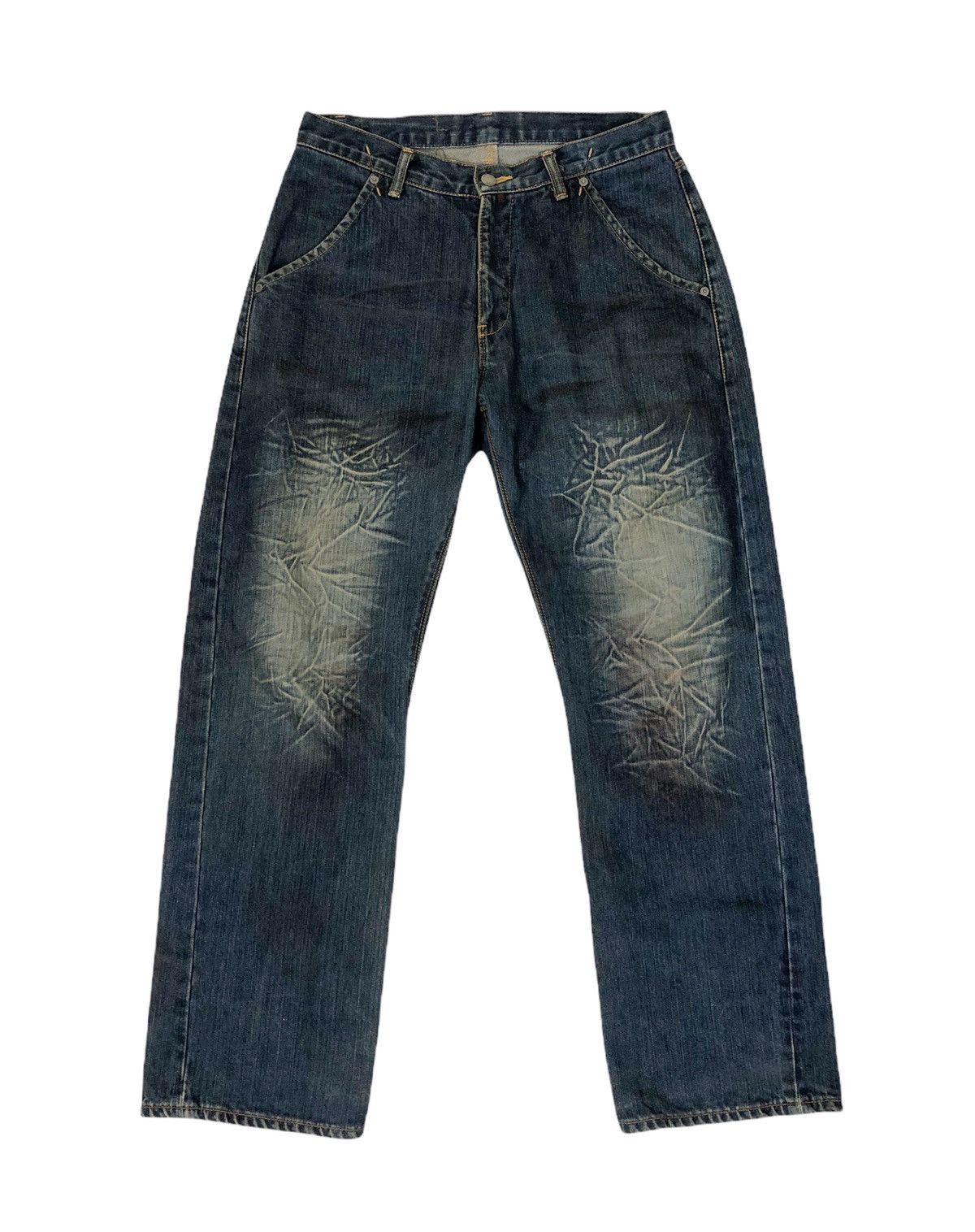 BAL × Japanese Brand Japanese Brand Bal Distressed Denim Jeans Size US 32 / EU 48 - 1 Thumbnail