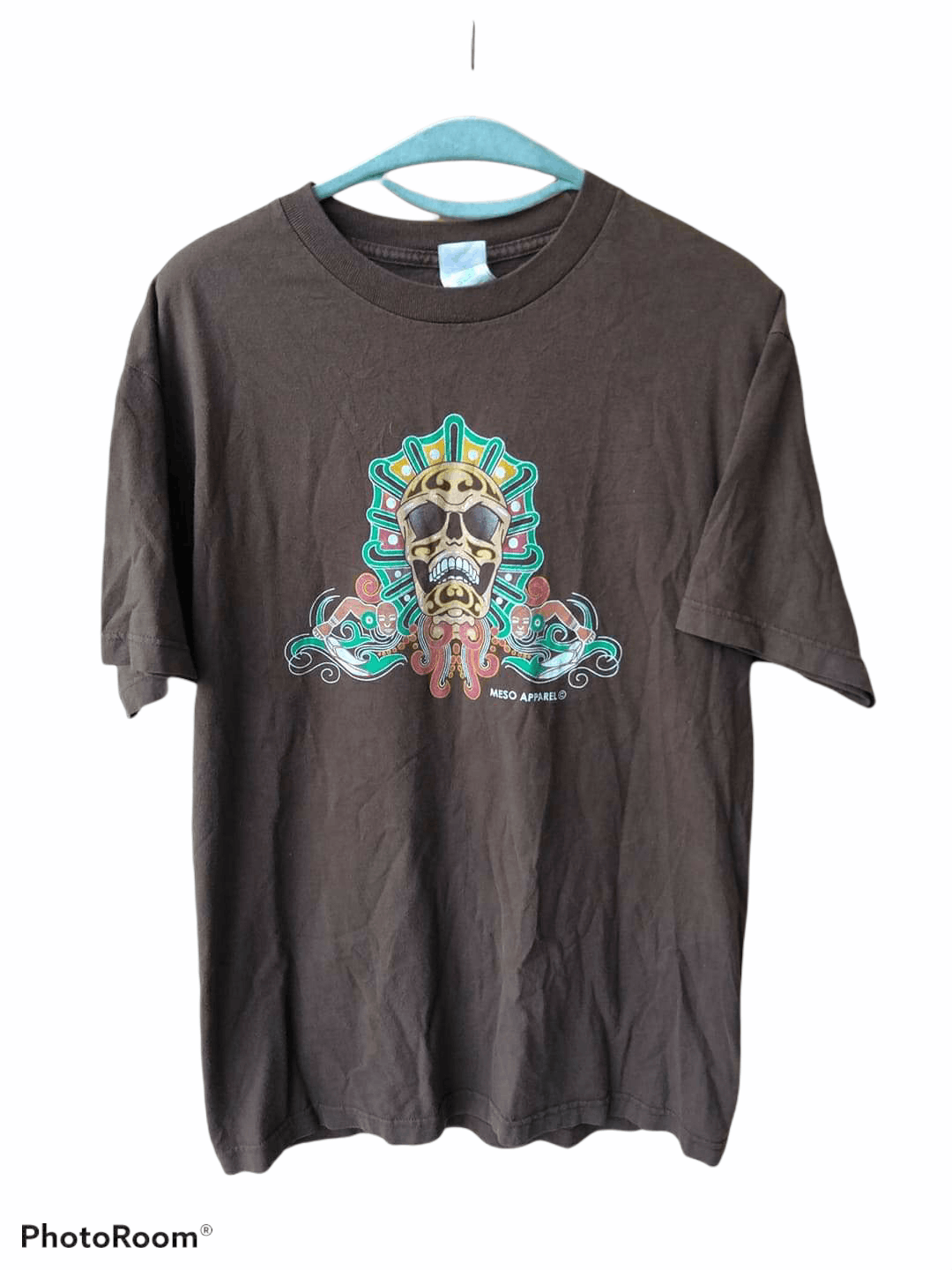 Aztech Mountain VINTAGE Y2K MESO APPAREL TRIBAL DESIGN TEE Size US L / EU 52-54 / 3 - 1 Thumbnail