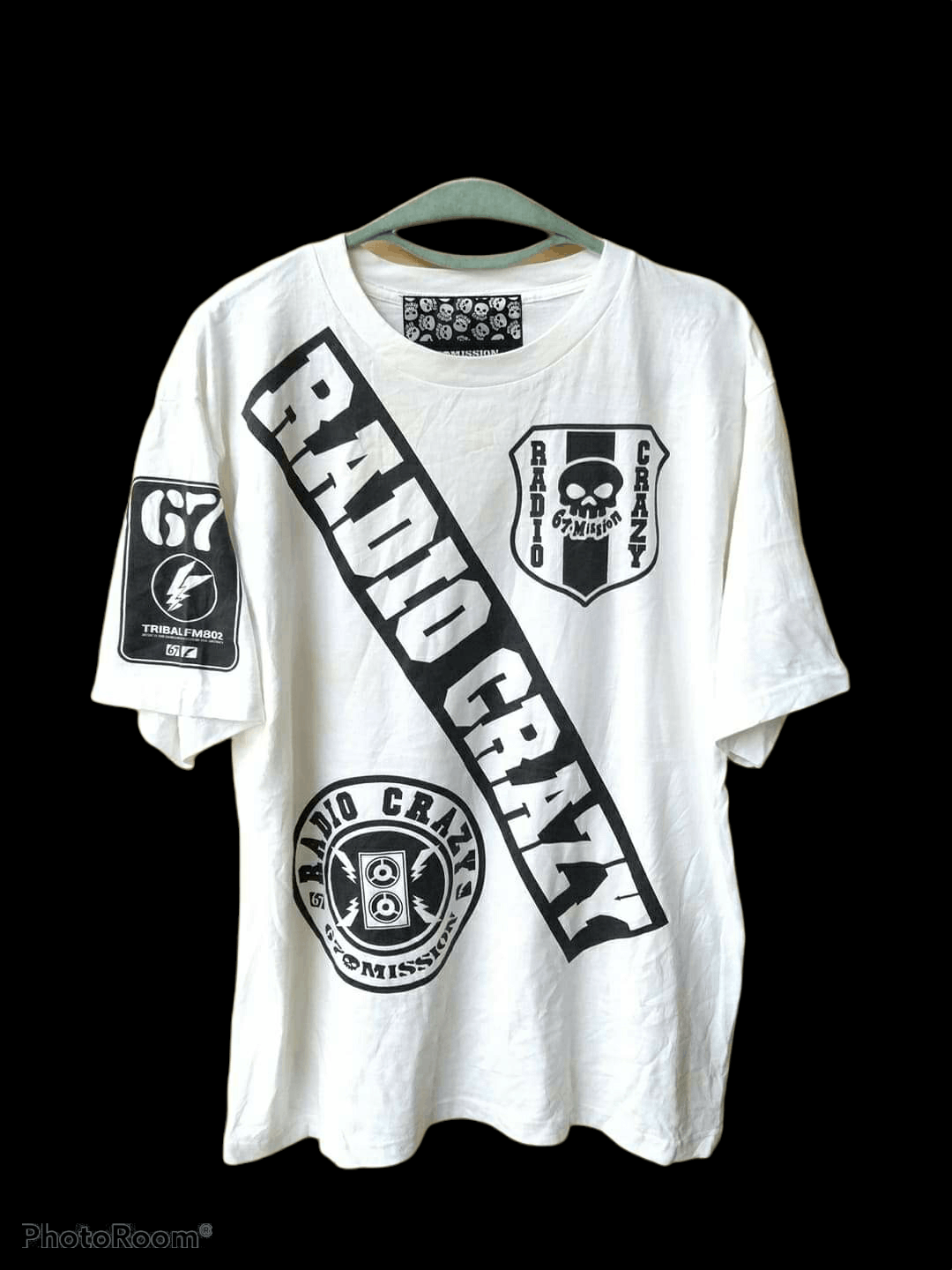 Japanese Brand Y2K 67 MISSION RADIO CRAZY FM802 JAPANESE DESIGNER TEE Size US XL / EU 56 / 4 - 1 Thumbnail