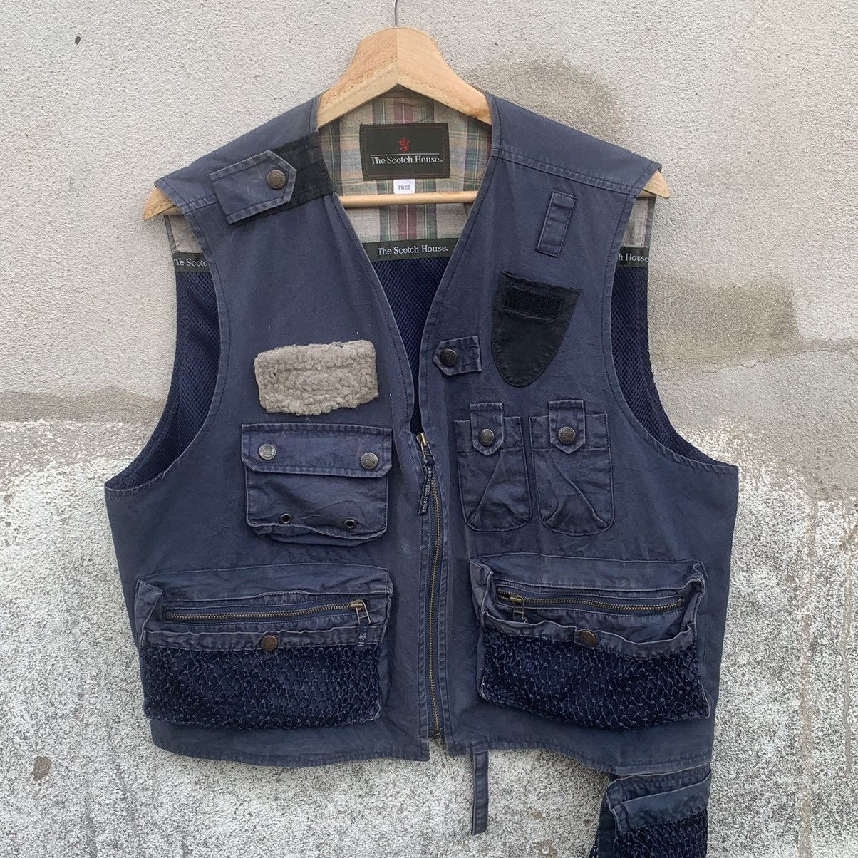 Hunter × Japanese Brand × Vintage Vintage The Scotch House Multi Pocket Faded Hunting Vest Size US M / EU 48-50 / 2 - 2 Thumbnail