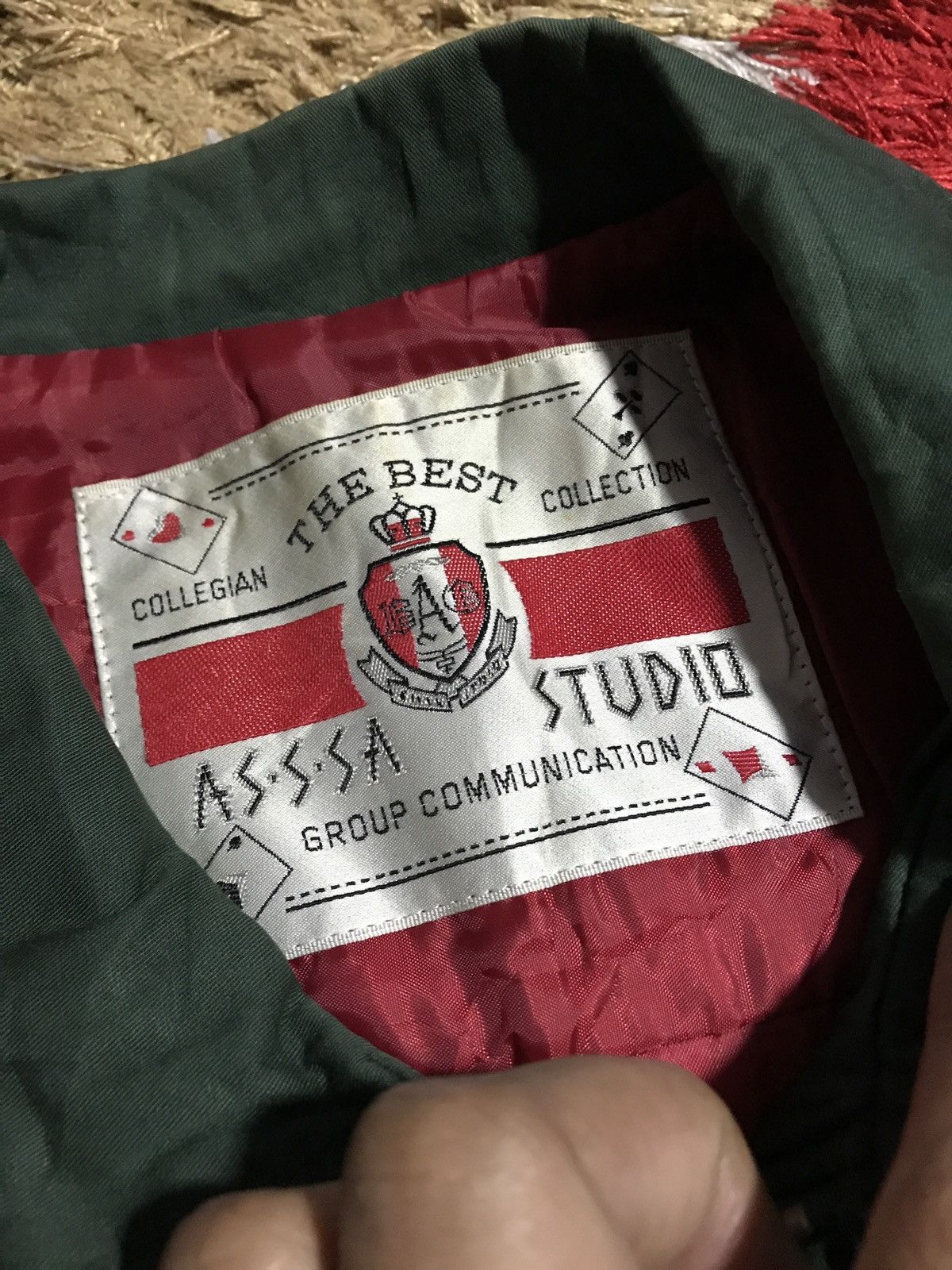 Vintage Vintage ASSA Studio Bomber Jacket Green Embroidered Sport Size US M / EU 48-50 / 2 - 9 Thumbnail