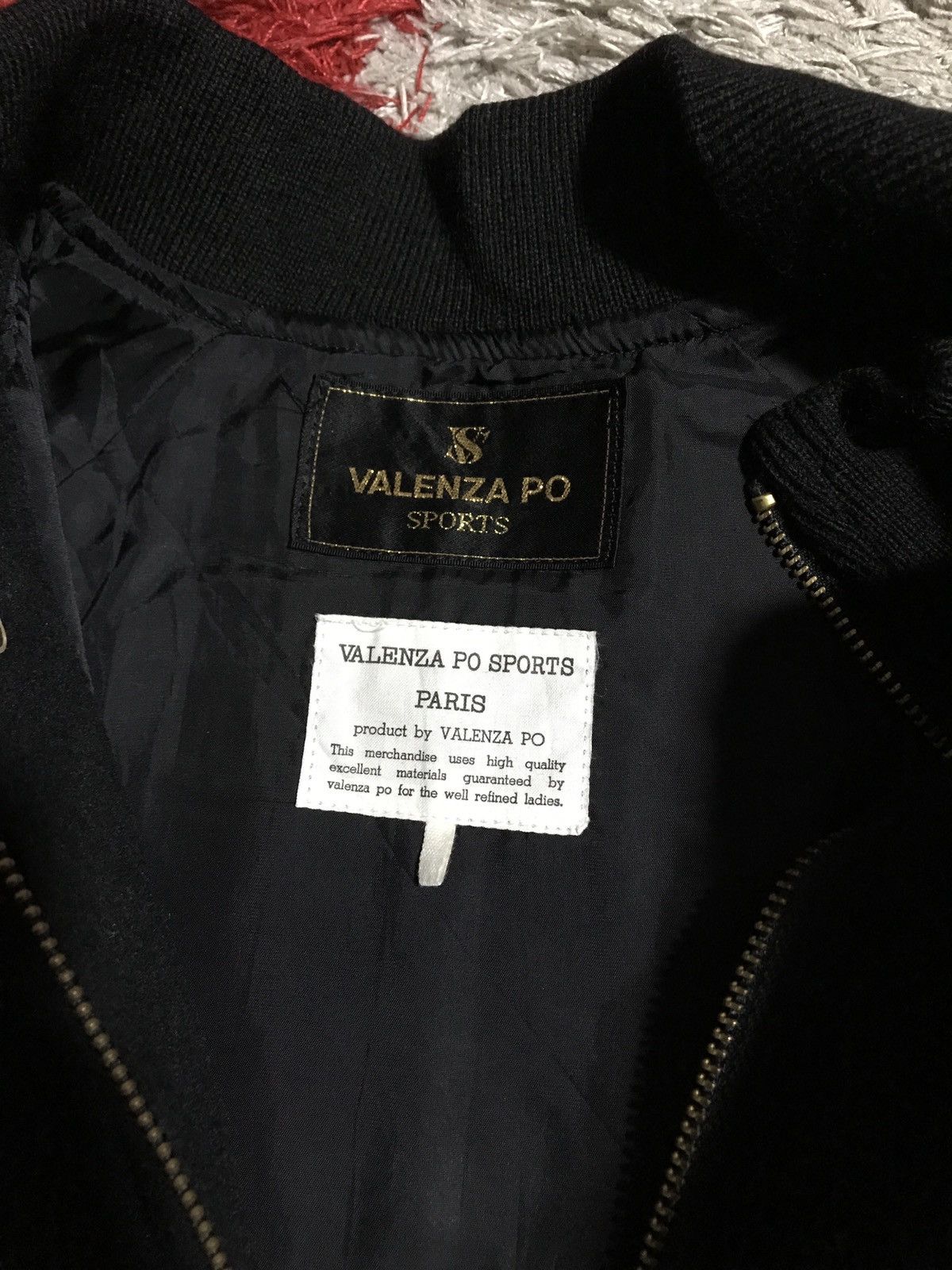 Vintage Valenza PO Sports Varsity Jacket - Black Leather Accents Size US L / EU 52-54 / 3 - 10 Thumbnail