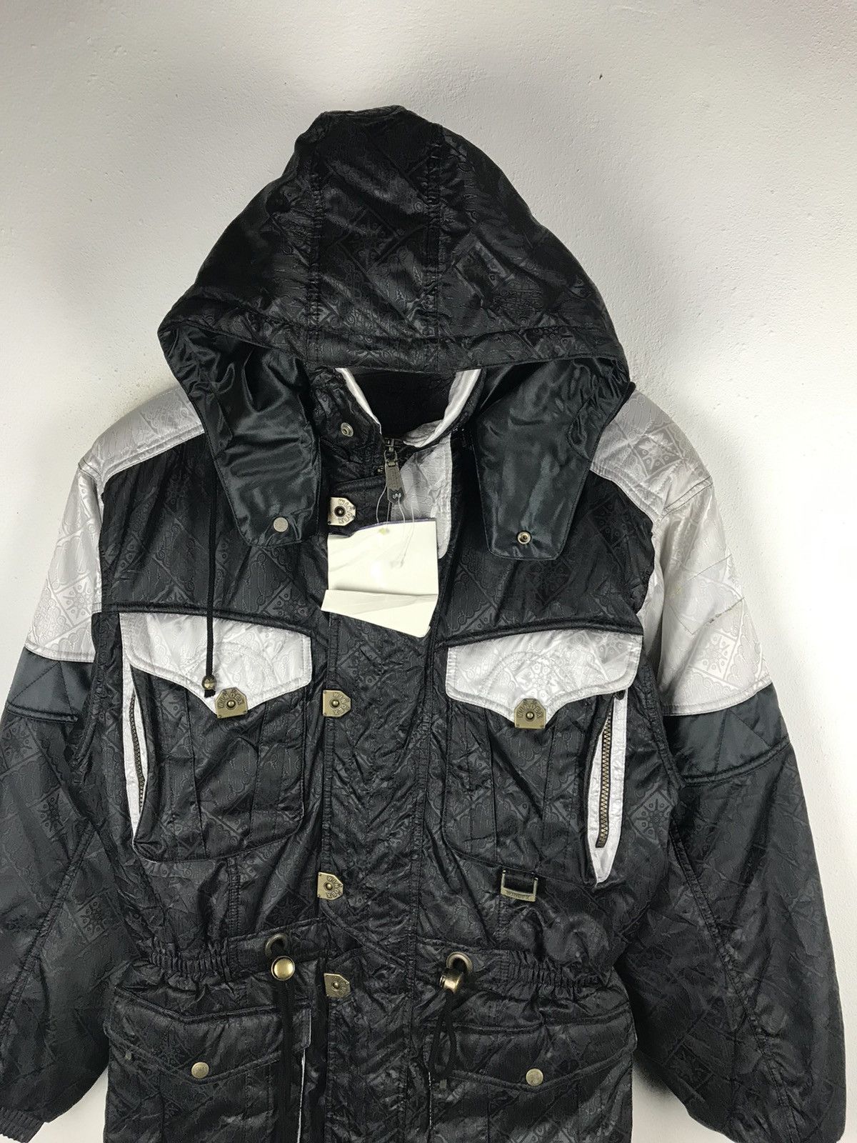 Japanese Brand × Vintage Vintage Windex Pro Snow Racer Ski Jacket 90s Black Silver Size US M / EU 48-50 / 2 - 6 Thumbnail