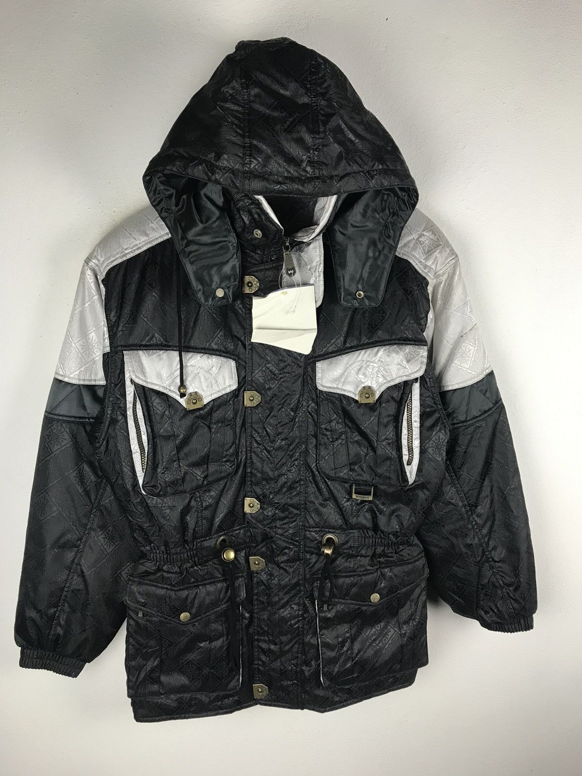 Japanese Brand × Vintage Vintage Windex Pro Snow Racer Ski Jacket 90s Black Silver Size US M / EU 48-50 / 2 - 4 Thumbnail