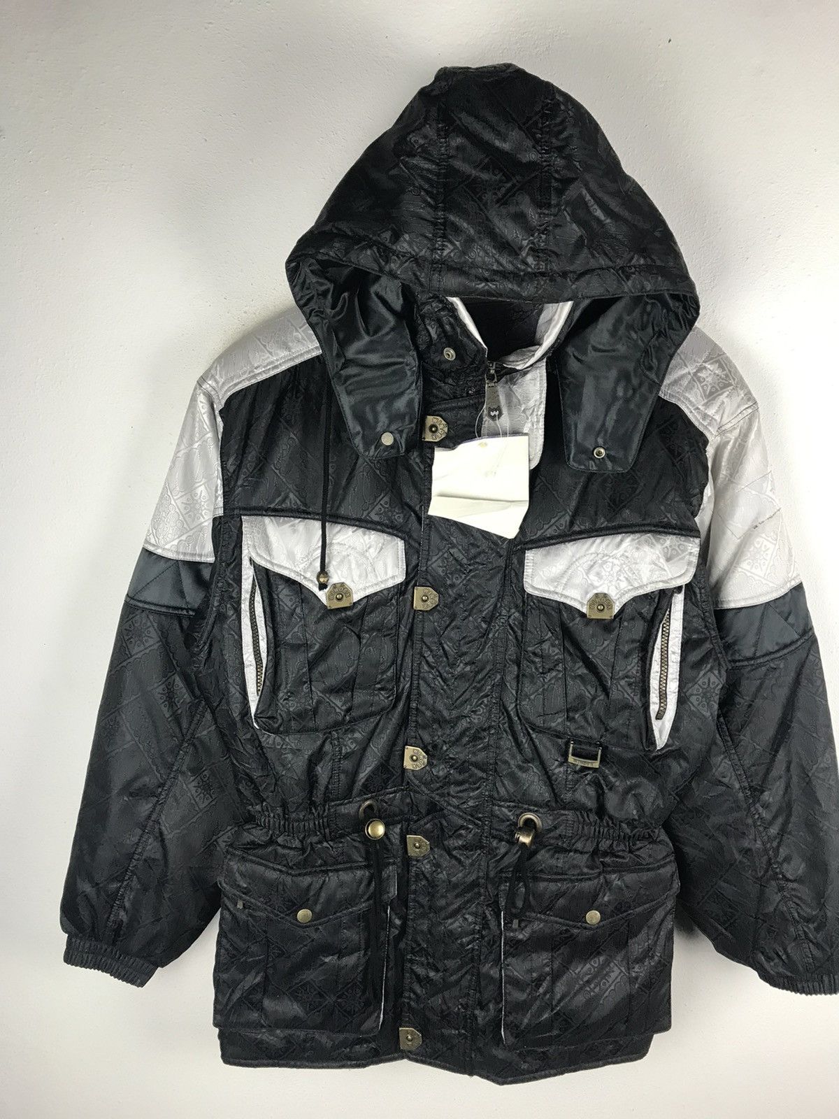 Japanese Brand × Vintage Vintage Windex Pro Snow Racer Ski Jacket 90s Black Silver Size US M / EU 48-50 / 2 - 5 Thumbnail