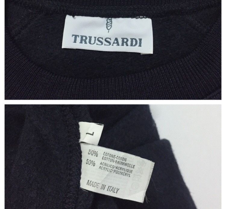 VINTAGE 90s TRUSSARDI ITALY DESIGNER BRAND LOGO SWEATSHIRT