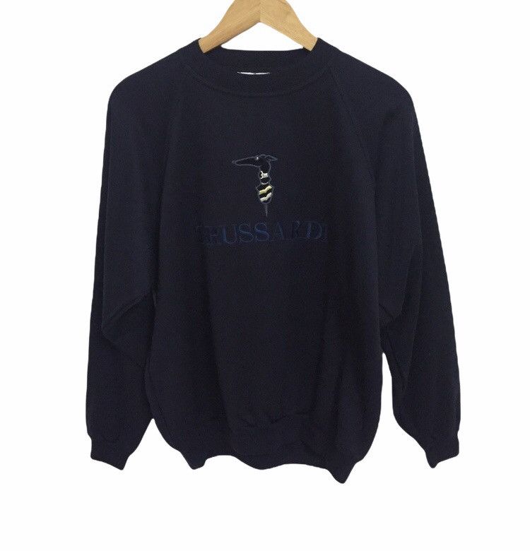 VINTAGE 90s TRUSSARDI ITALY DESIGNER BRAND LOGO SWEATSHIRT