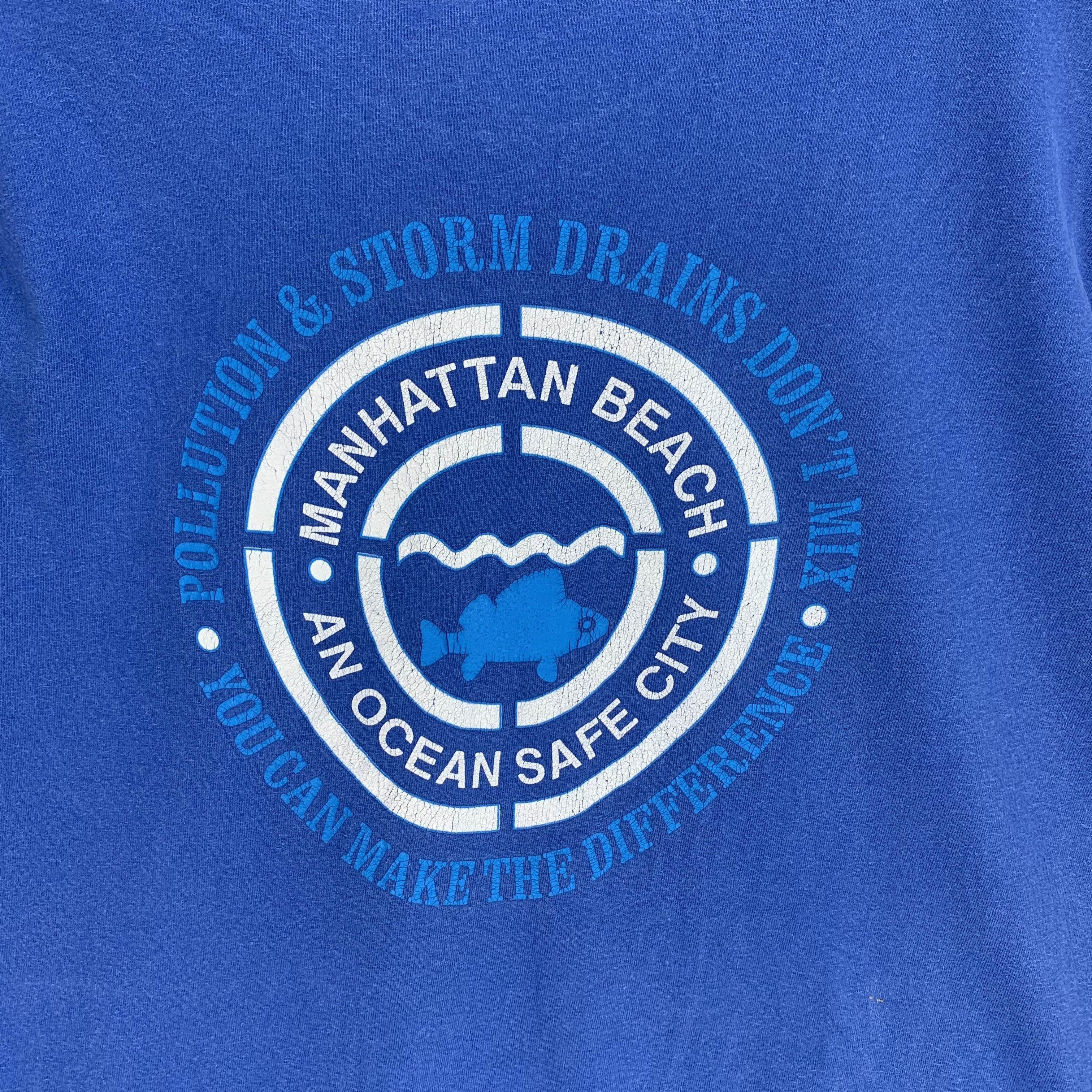 Hanes Manhattan Beach Big Logo Tees #3190-38 Size US L / EU 52-54 / 3 - 2 Thumbnail
