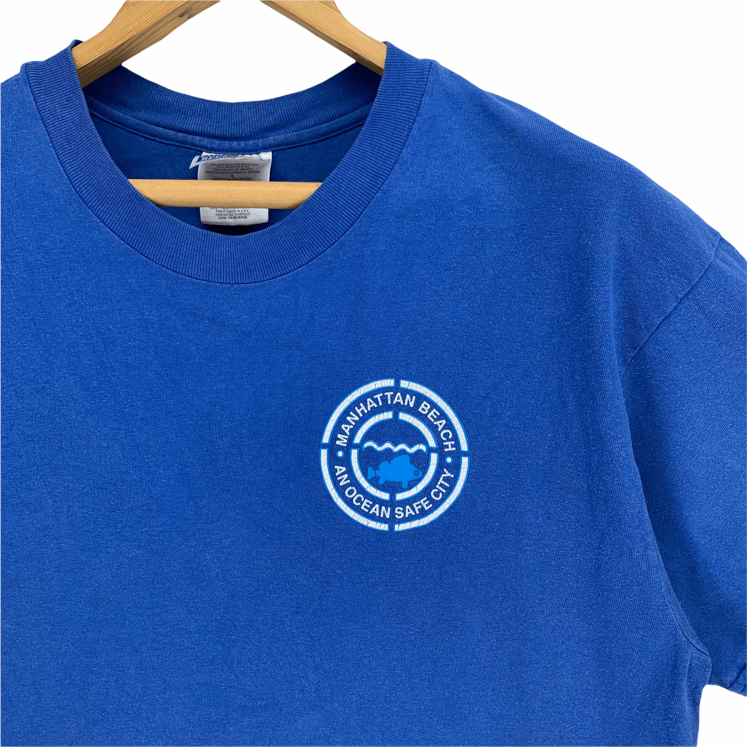 Hanes Manhattan Beach Big Logo Tees #3190-38 Size US L / EU 52-54 / 3 - 4 Thumbnail