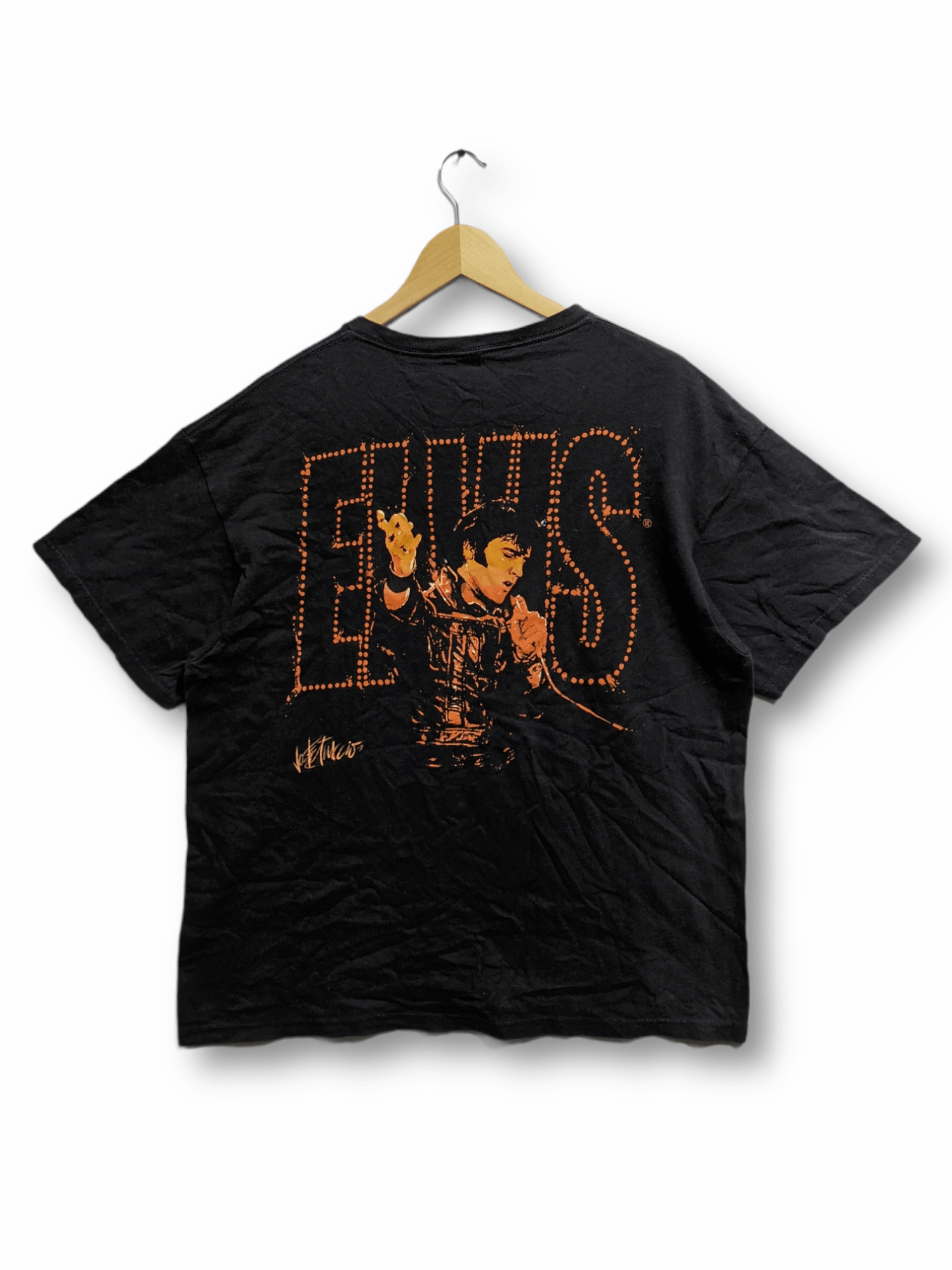 image of Band Tees x Hard Rock Cafe elvis Presley X Hard Rock Cafe T-Shirt in Black, Men's (Size XL)